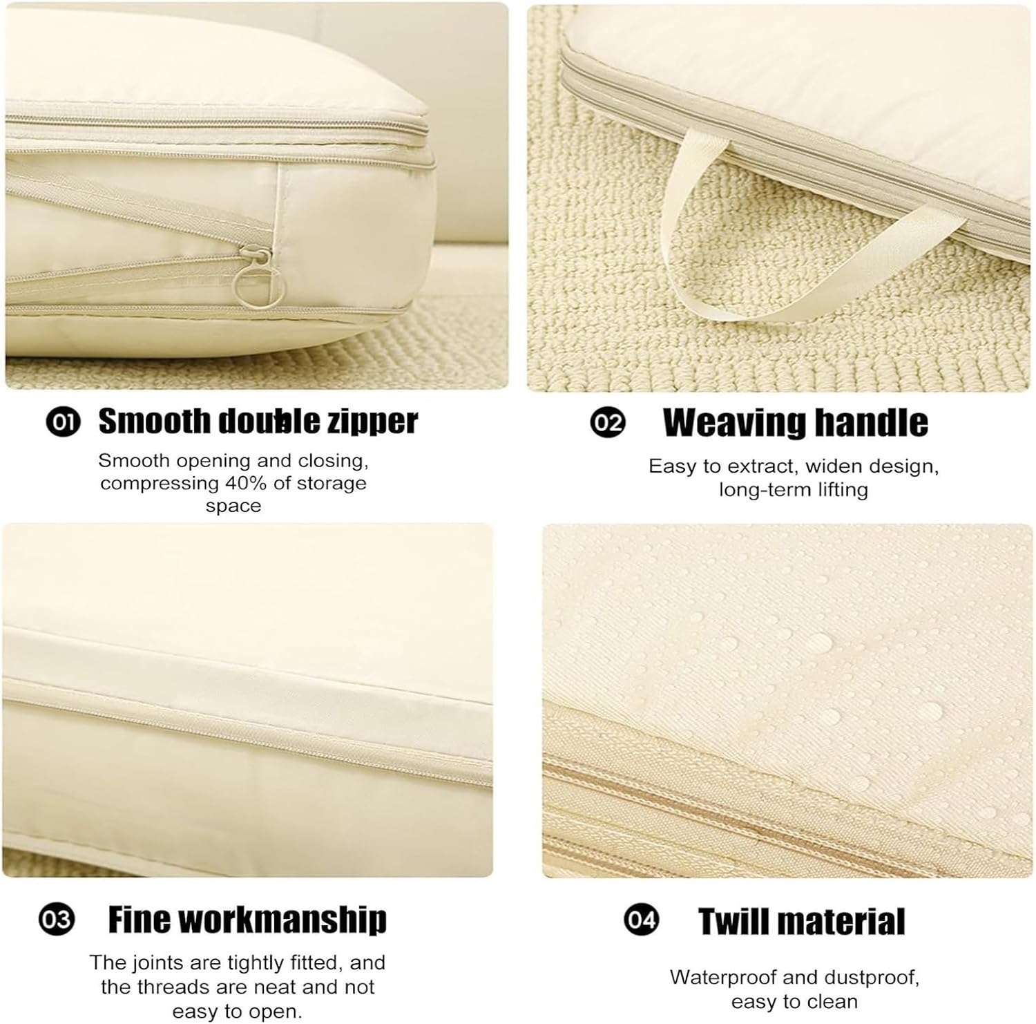 Compression Packing Cubes Travel - Double Zipper Travel Organizer Set for Carry On, Waterproof Carry on Clothing Storage Accessories for Road Trip Vacation Outdoor