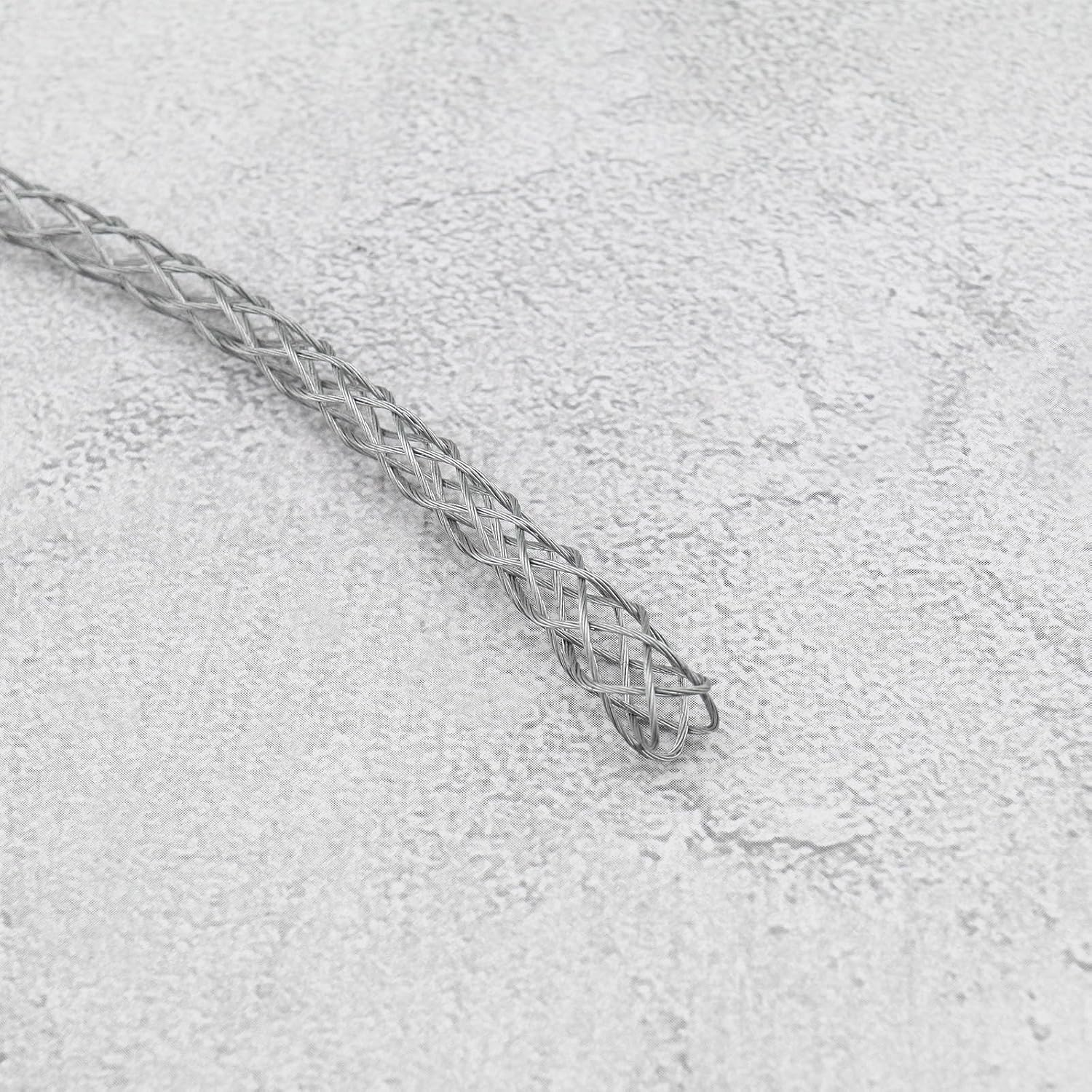 Ecsing Cable Pulling Grip Sock for 4-6Mm Cable Galvanized Stainless Steel Anti-Slip Cable Traction Sleeve Flexible Mesh Rope Cable Sock 22Cm Length Blue image number 4