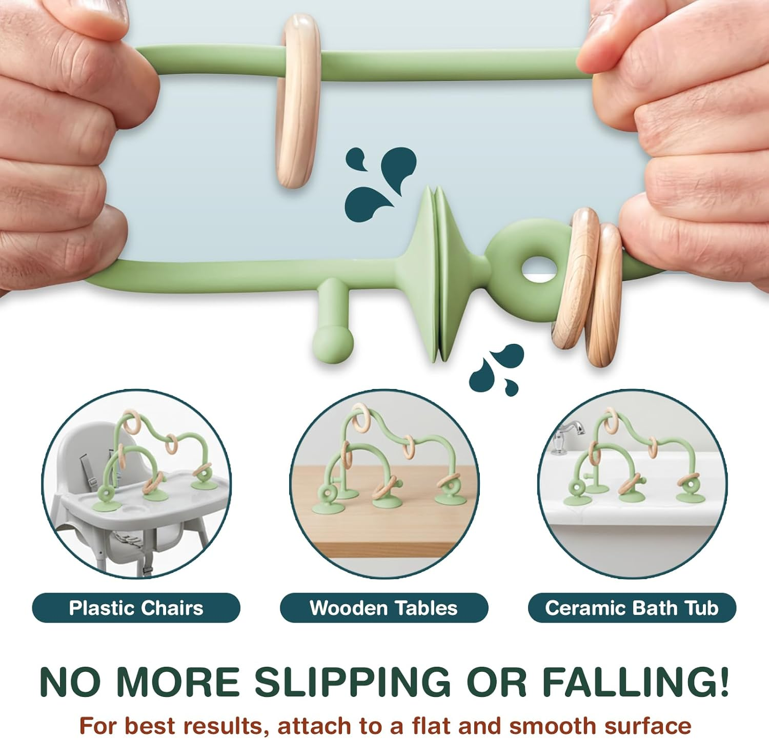 Sensory Highchair Suction Toy for Infant Toddlers 6 12 18 Months, Food Grade Silicone Montessori Educational Cognitive Development Parent-Child Baby Bath Toy | Bpa-Free | Food-Grade | Dishwasher Safe image number 2