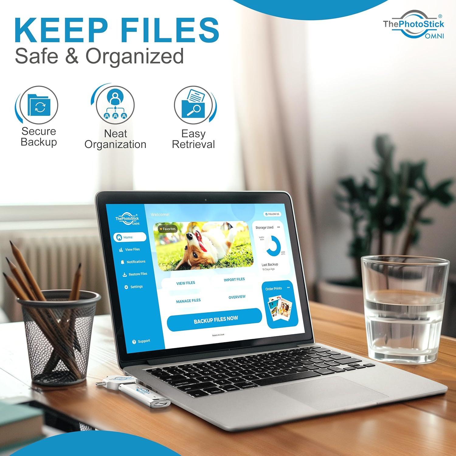 Thephotostick&reg; Omni 32GB + Protective Case | Secure Photo & Video Backup and Transfer | Digital File Organization | USB & Multiport Connection for Phones, Tablets and Computers | Water Resistant Case image number 1