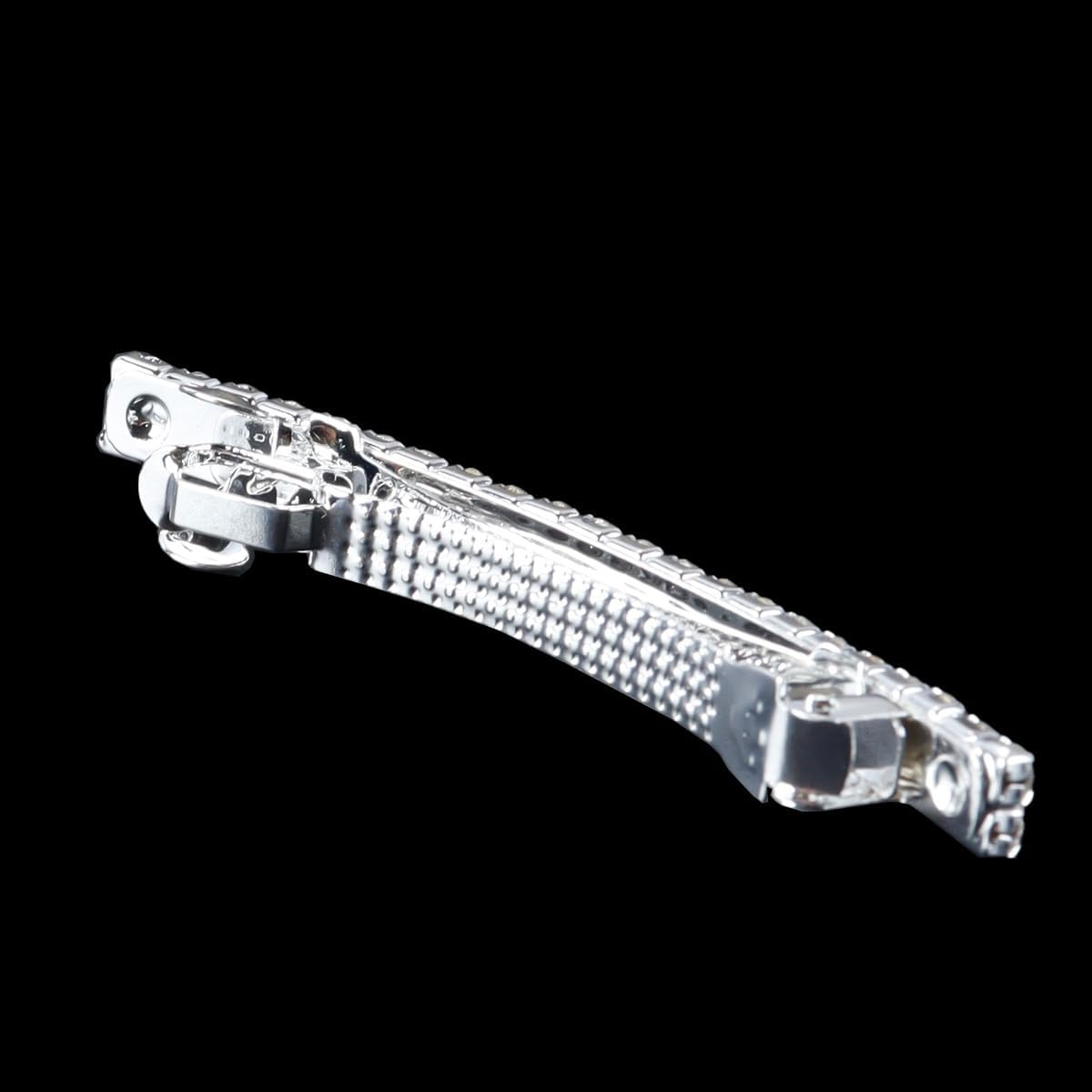 Hoite 4 PCS Silver Rhinestone Hair Clips &ndash; Sparkly Crystal Spring Barrettes for Women/Girls, Bridal, Wedding & Valentine&rsquo;S Day image number 1