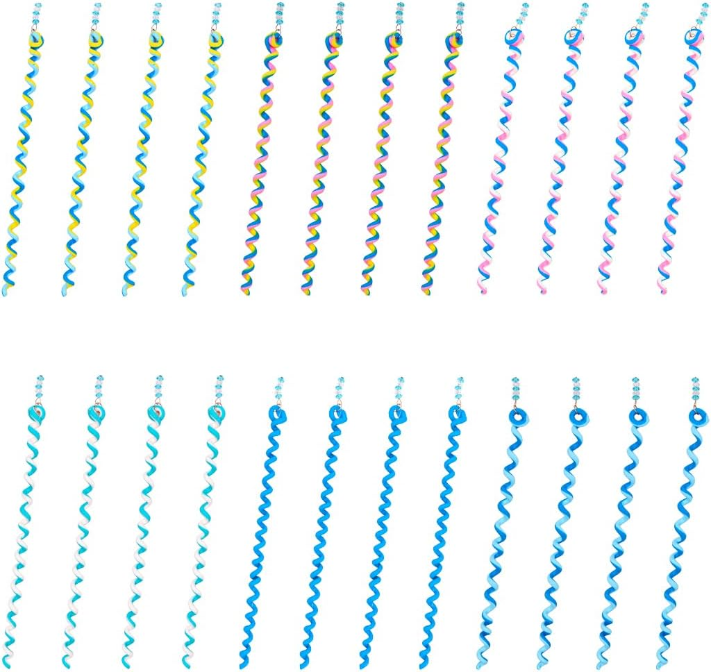 VOANZO Girls 24 Pieces Hair Accessories Set Blue Hair Twist Tool DIY Accessories Braided Hair Styling Accessories for Daily Dress