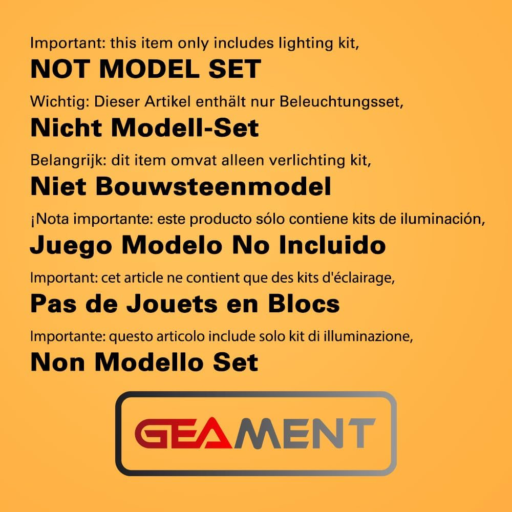 GEAMENT LED Light Kit Compatible with  Lion Knight'S Castle - Lighting Set for Creator 10305 Building Model ( Set Not Included)