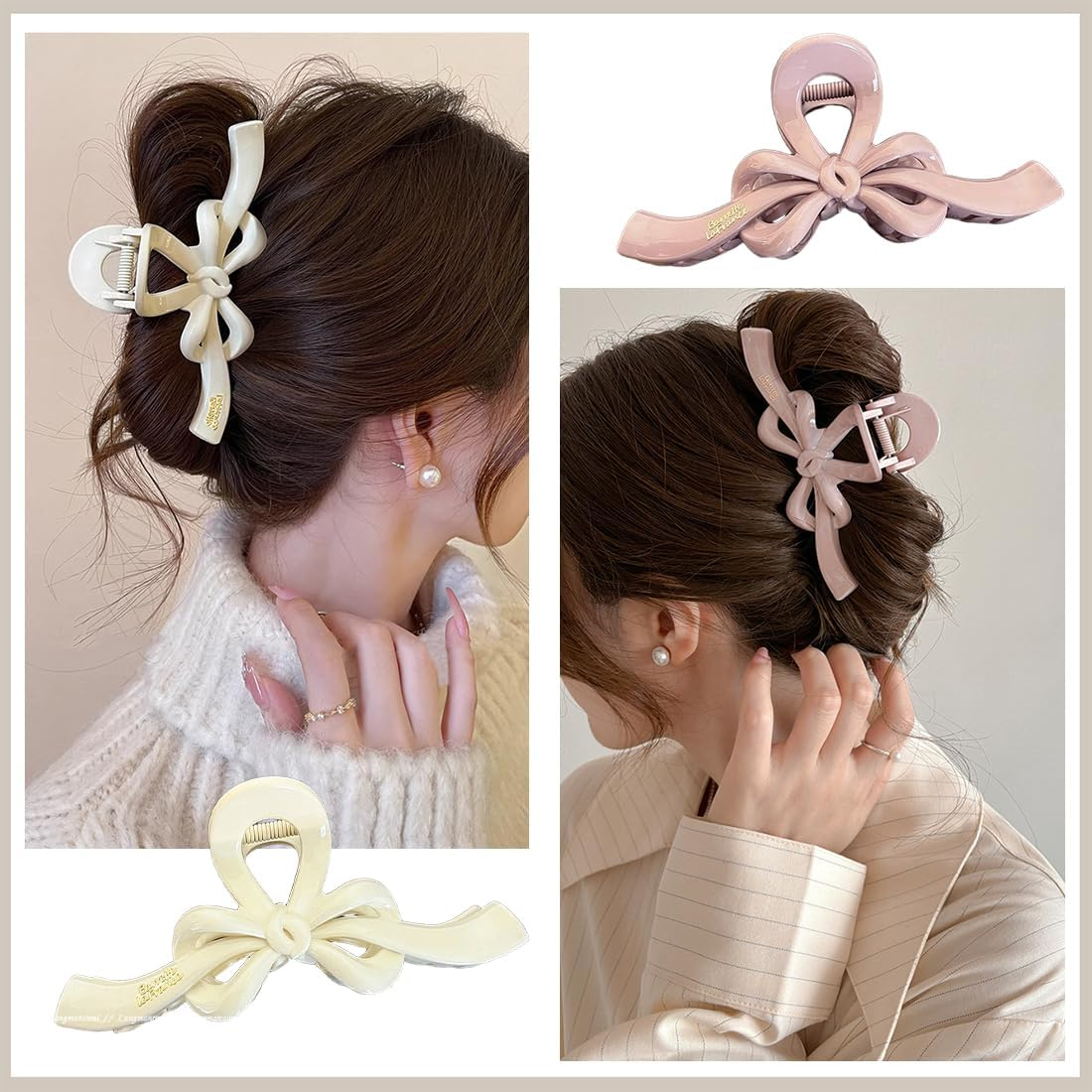 JYNVO Bow Sticker Hair Clip Multicoloured image number 5