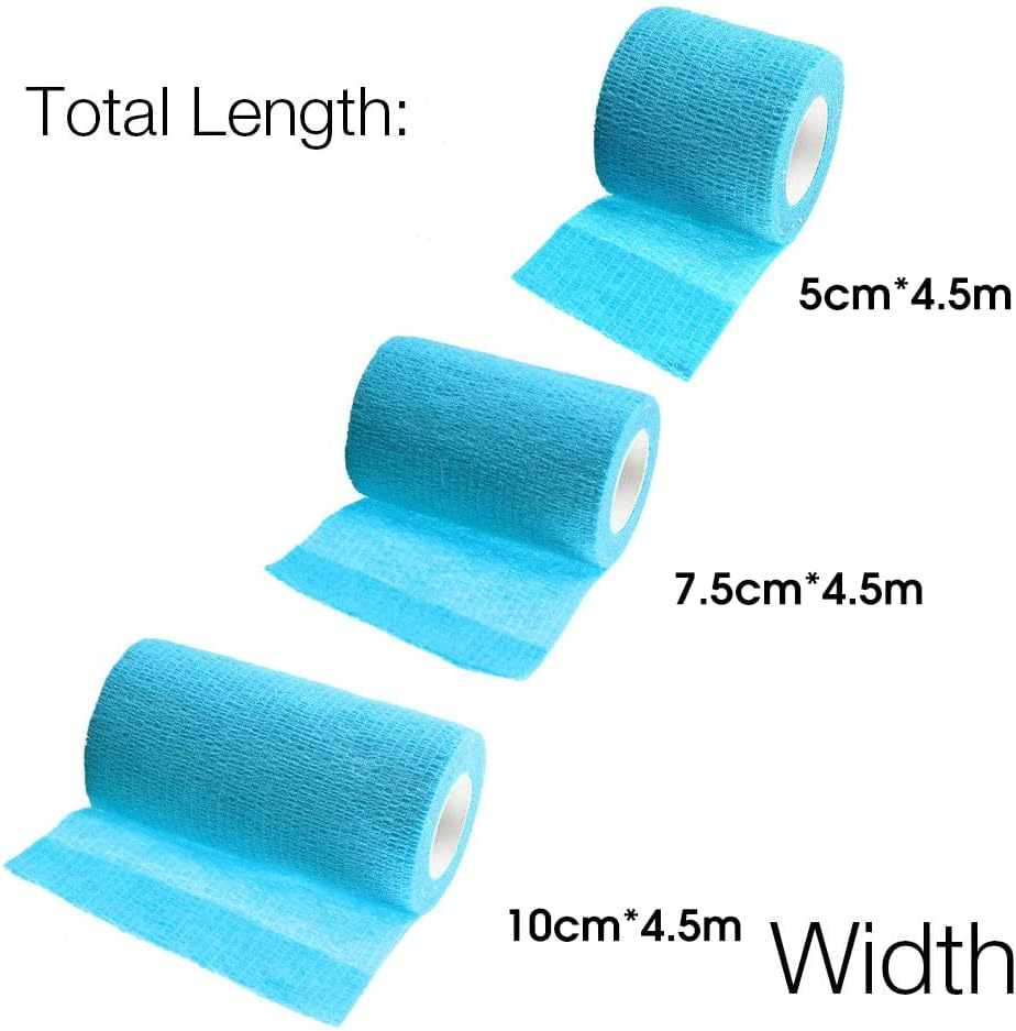5Cm X 4.5M 10Pcpet Horse Dog Cat Wound Vet Cohesive Bandage Self Adherent Animals Wrap Tape image number 6