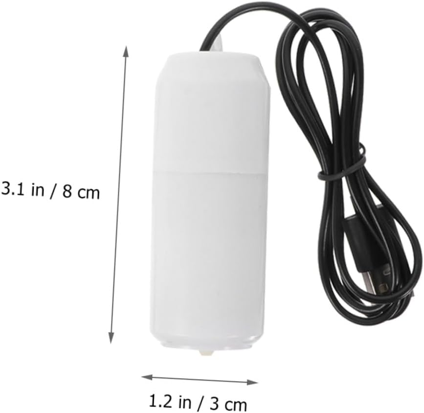 2 Sets USB Aquarium Air Pump Small Quiet Oxygen Aerator for Fish Tank Portable Lightweight Plastic Water Pumps Suitable for Various Aquarium Random Color
