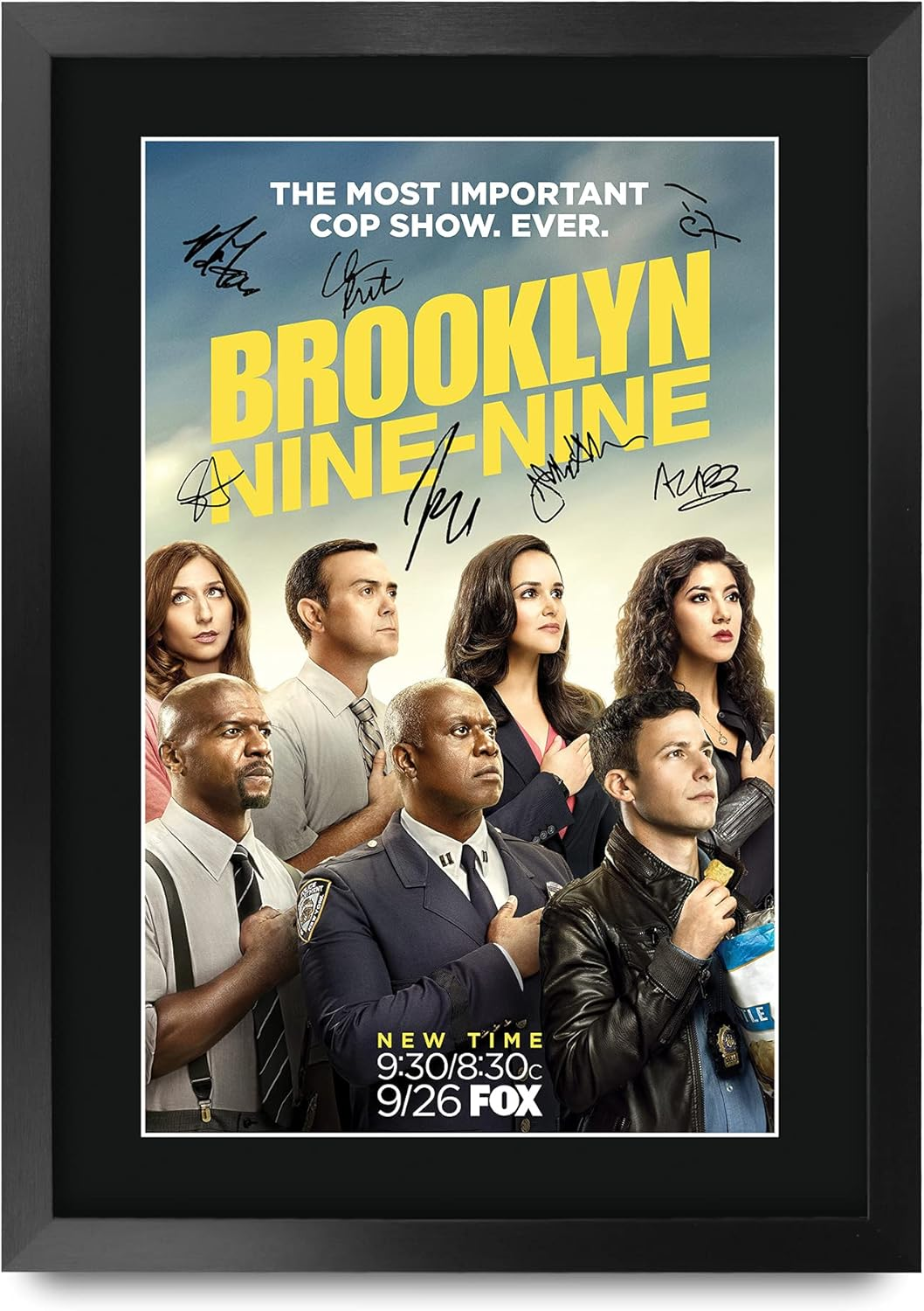 HWC Trading A3 FR Brooklyn Nine-Nine Andy Samberg Gifts Printed Signed Autograph Picture for TV Memorabilia Fans - A3 Framed image number 1
