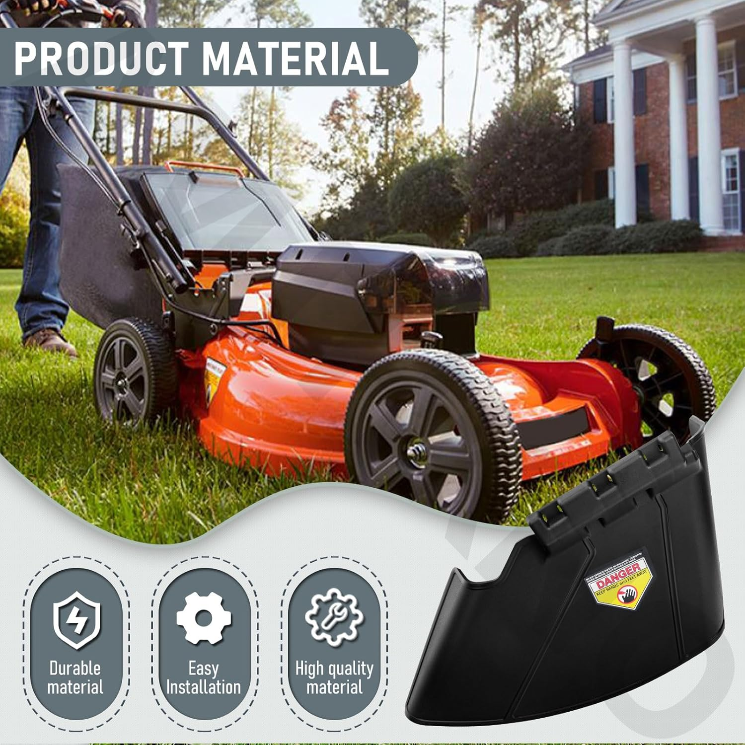 121-0739 Discharge Deflector Compatible with Toro Exmark 121-0739 74390 74395 74640 74641 74798 Side Chute, Discharge Deflector Side Chute image number 1