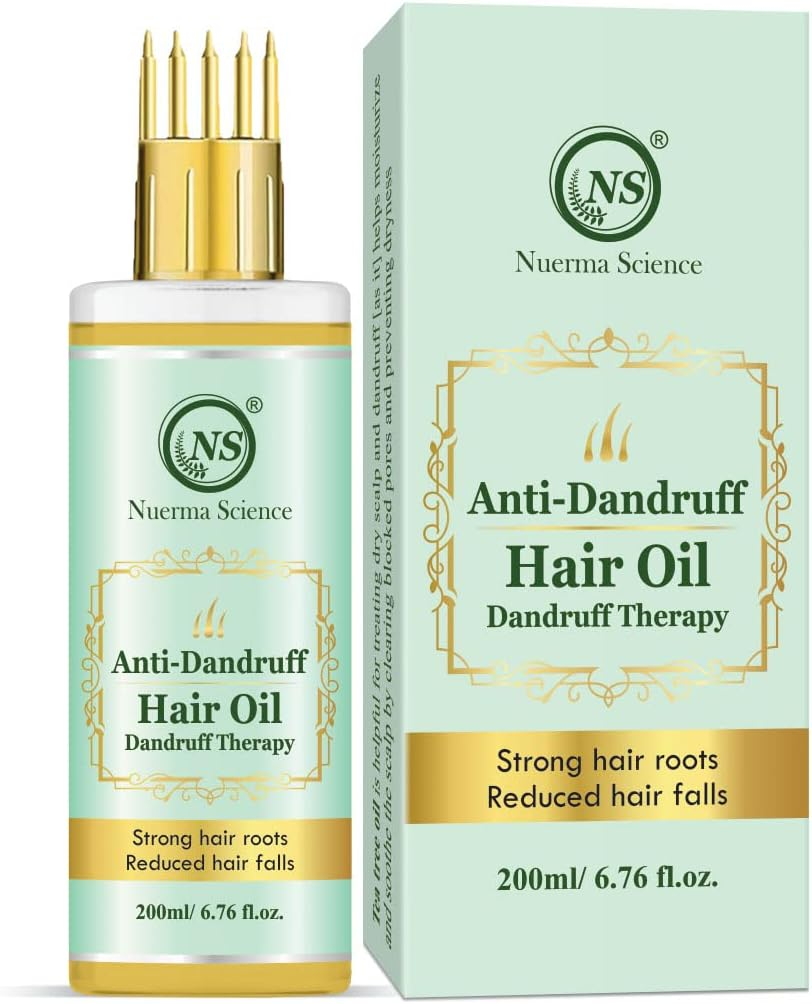 Nuerma Science anti Dandruff Hair Oil with Comb Applicator for More Deep Root Strong Healthy Hair -200 ML