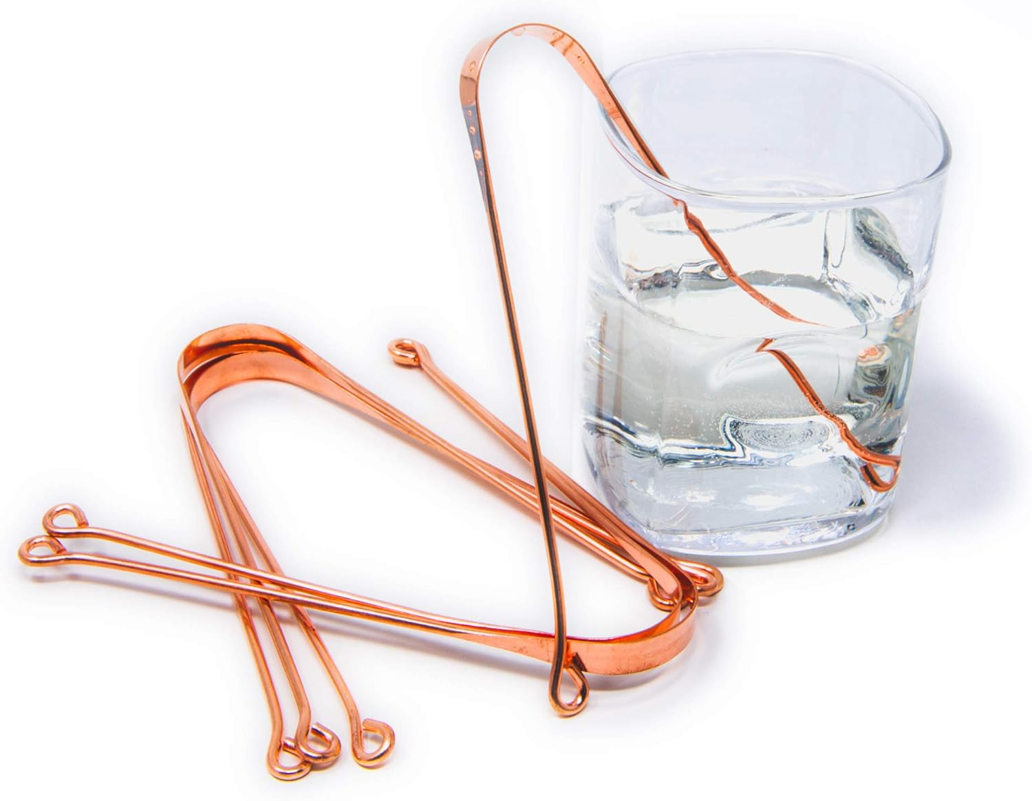 WC_100% Copper Tongue Cleaner Antibacterial Tongue Scraper for Optimal Oral Hygiene Flexible Handle with Comfortable Grip Pack of 6 image number 6