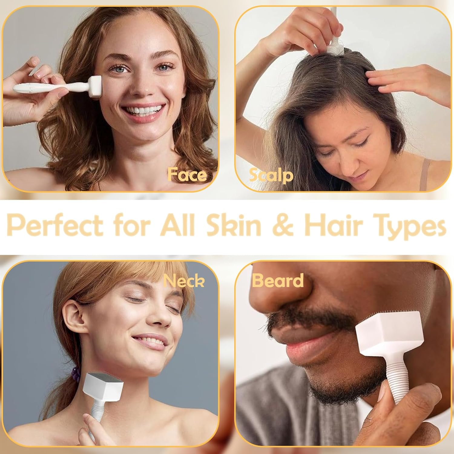 Waytiffer Derma Stamp Adjustable Microneedling Pen, Derma Roller, 140 Titanium Micro Needling Roller for Hair and Beard Growth, Skin Needling Device (White) image number 4