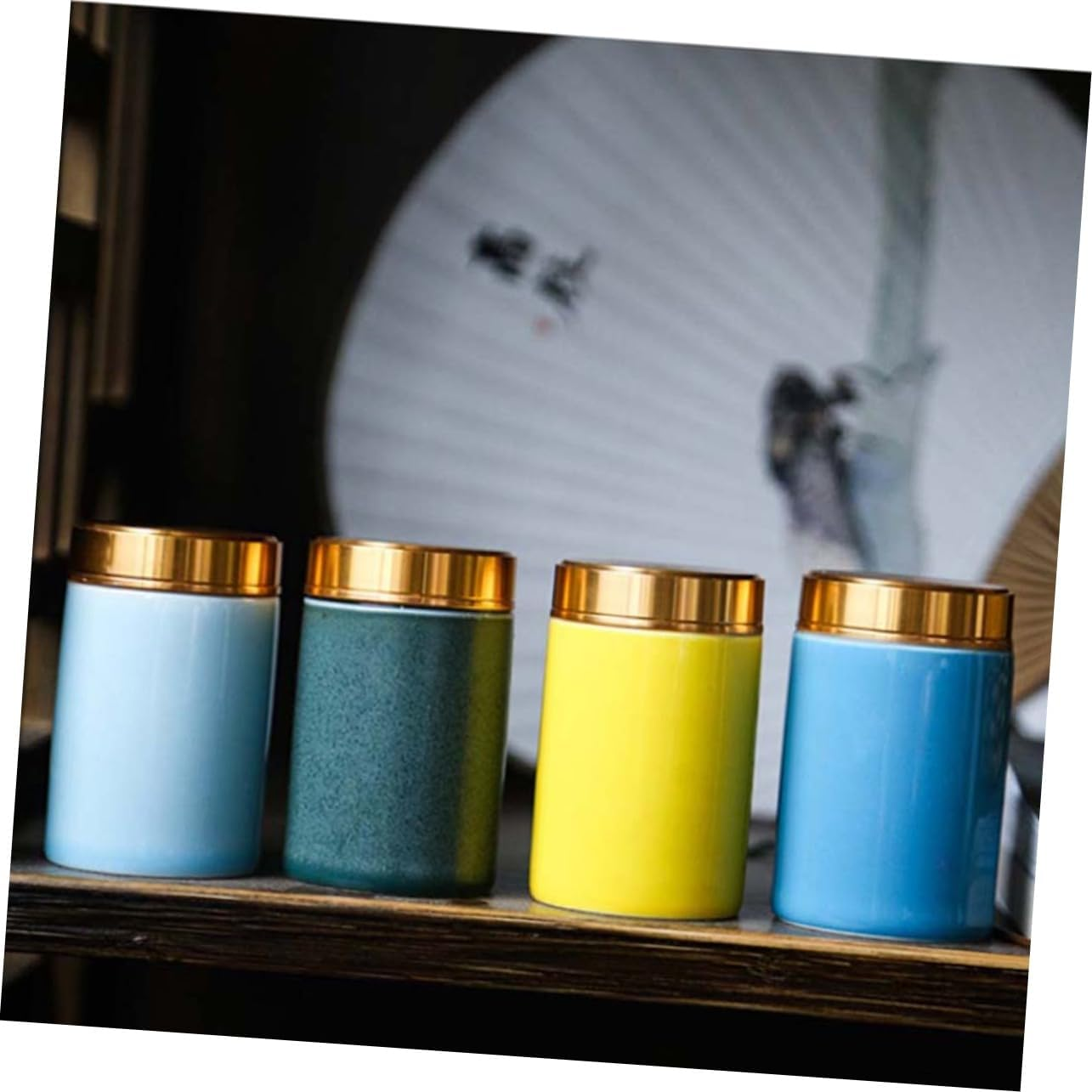 VILLFUL Mini Tea Can Ceramic Canister 85Ml Portable Sealed Food Storage Container Leak-Proof Design for Travel Home Kitchen Use image number 6