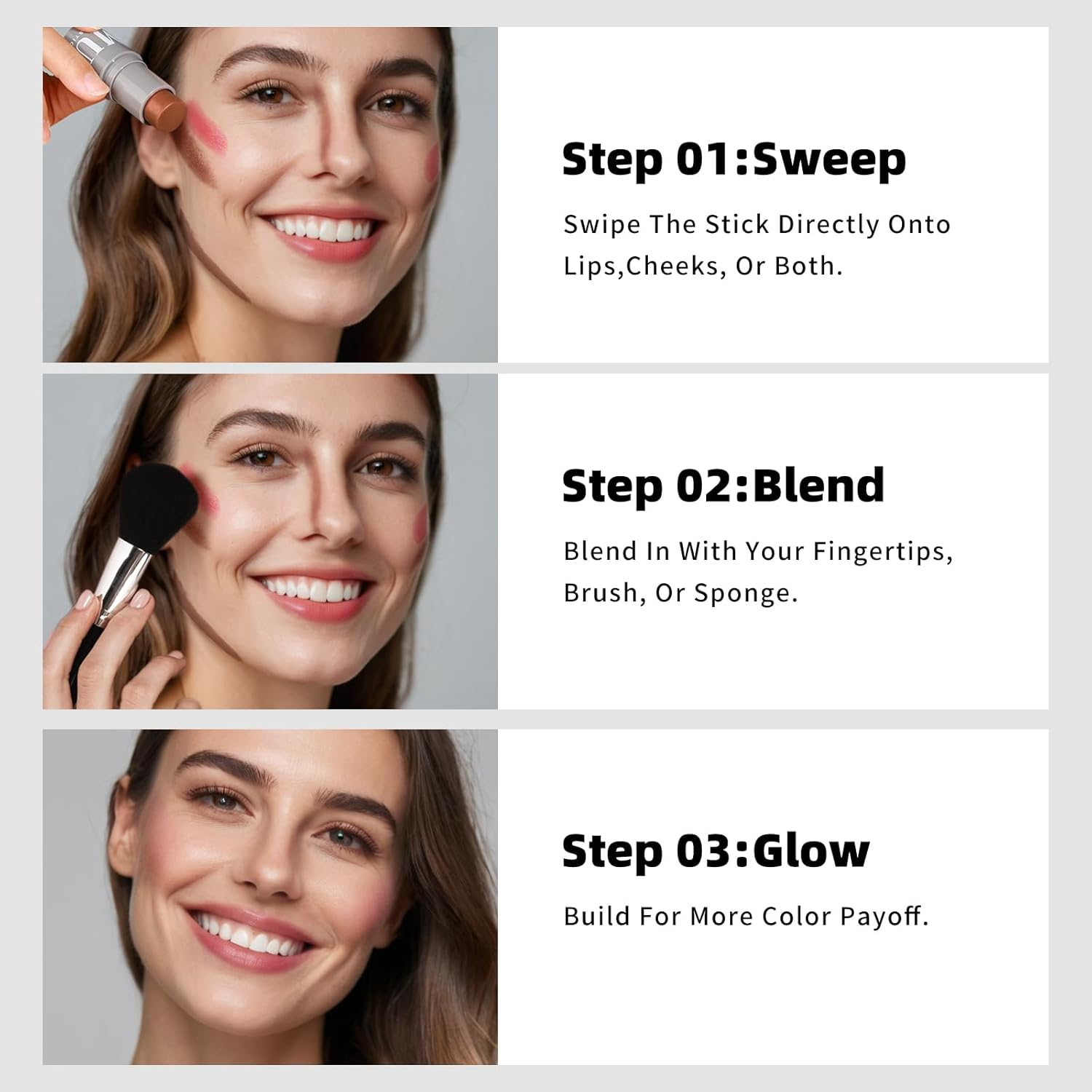 KIMUSE Cream Contour Stick Duo, Cream Blush Stick, Bronzer Shaping Sticks, Creamy & Highly Pigmented, Long Lasting Vegan Face Make up Sticks