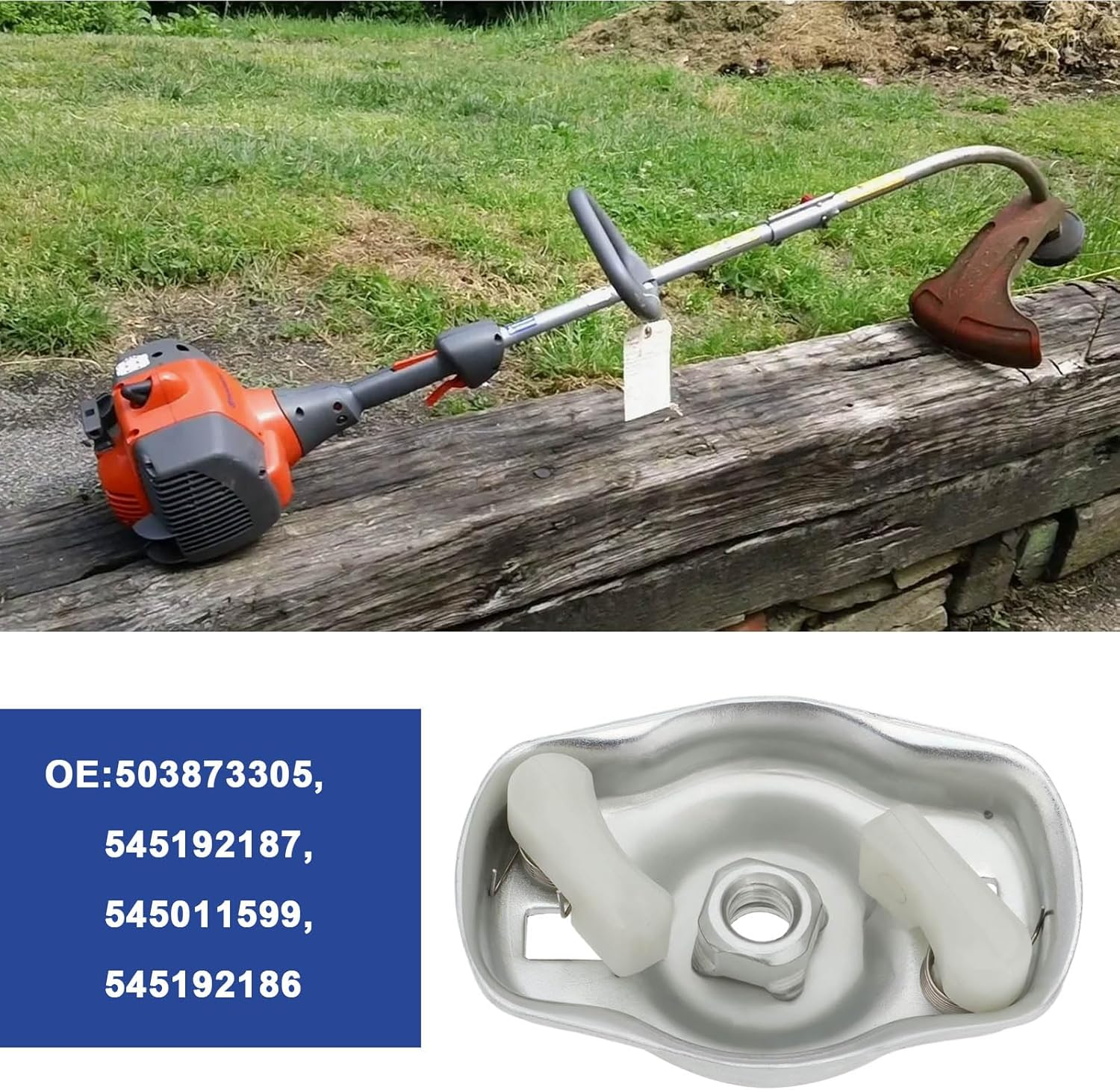 YINETTECH 1X String Trimmer Recoil Starter Pawl 503873305 Replacement Part 545192186 Compatible with Husqvarna String Trimmer 128C 128CD 128L 128LD 128LDX 128R 323R 323RII 326ES image number 1