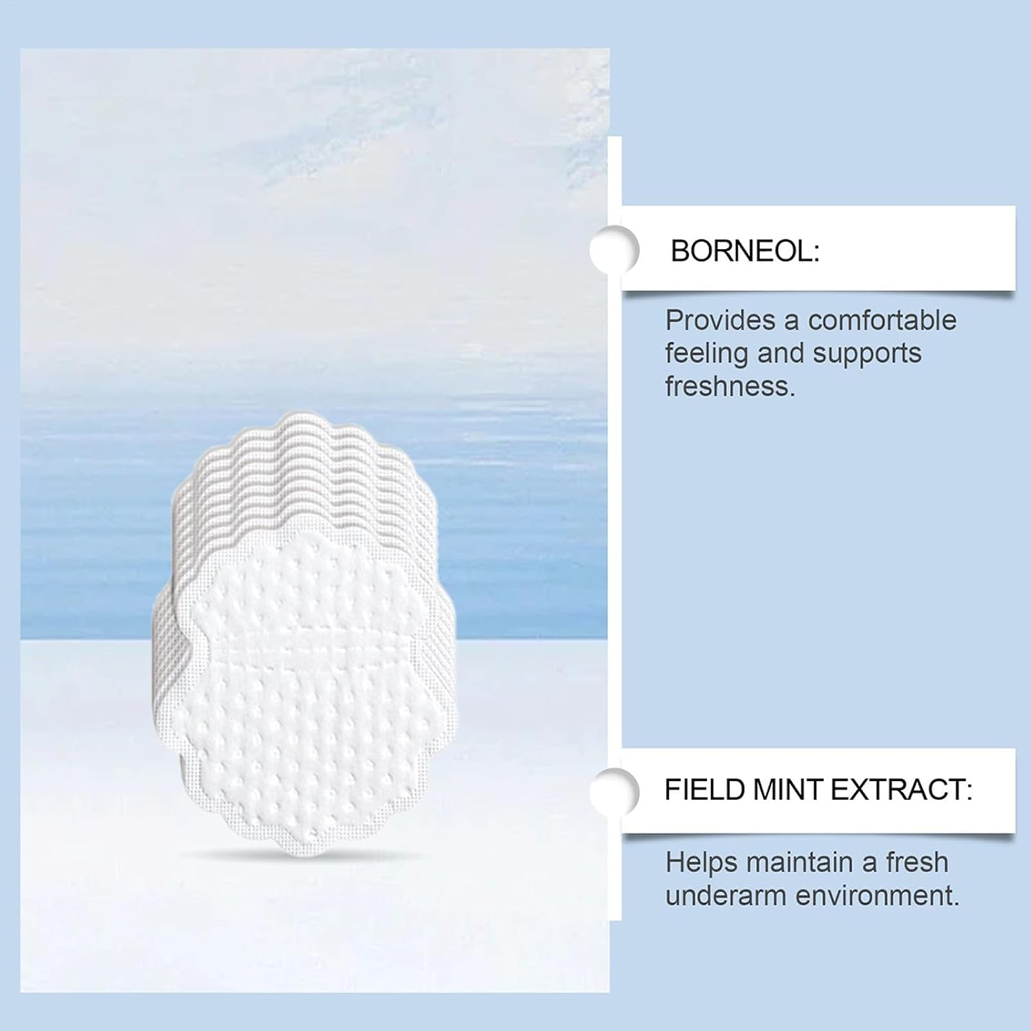 Aebtoe Underarm Sweat Pads, 20 Pieces Comfort Fit Waterproof Breathable Underarm Pads, Leak-Proof for Personal Care Travel Daily Summer image number 5