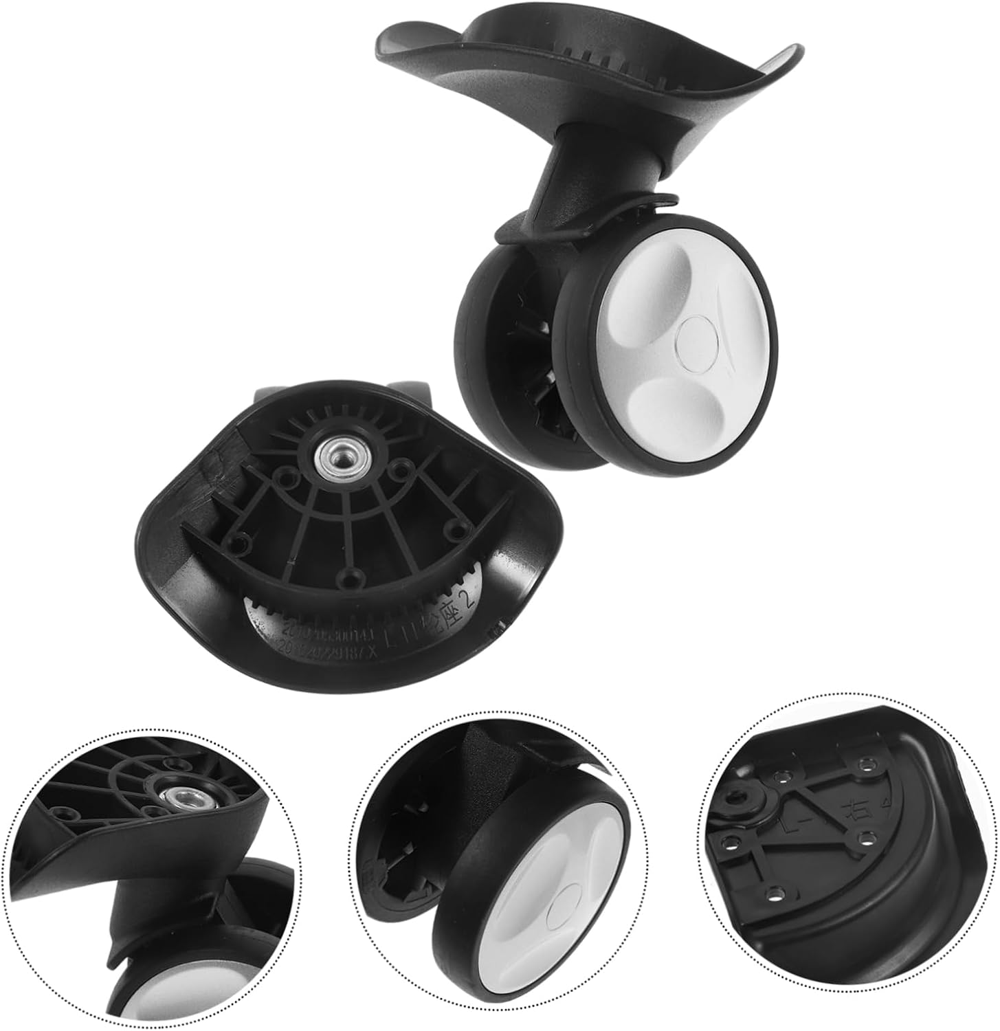 LIGIGWASH Plastic Luggage Wheel for Replacement Small Swivel Wheel for Travel Suitcase and Travel Gear image number 5