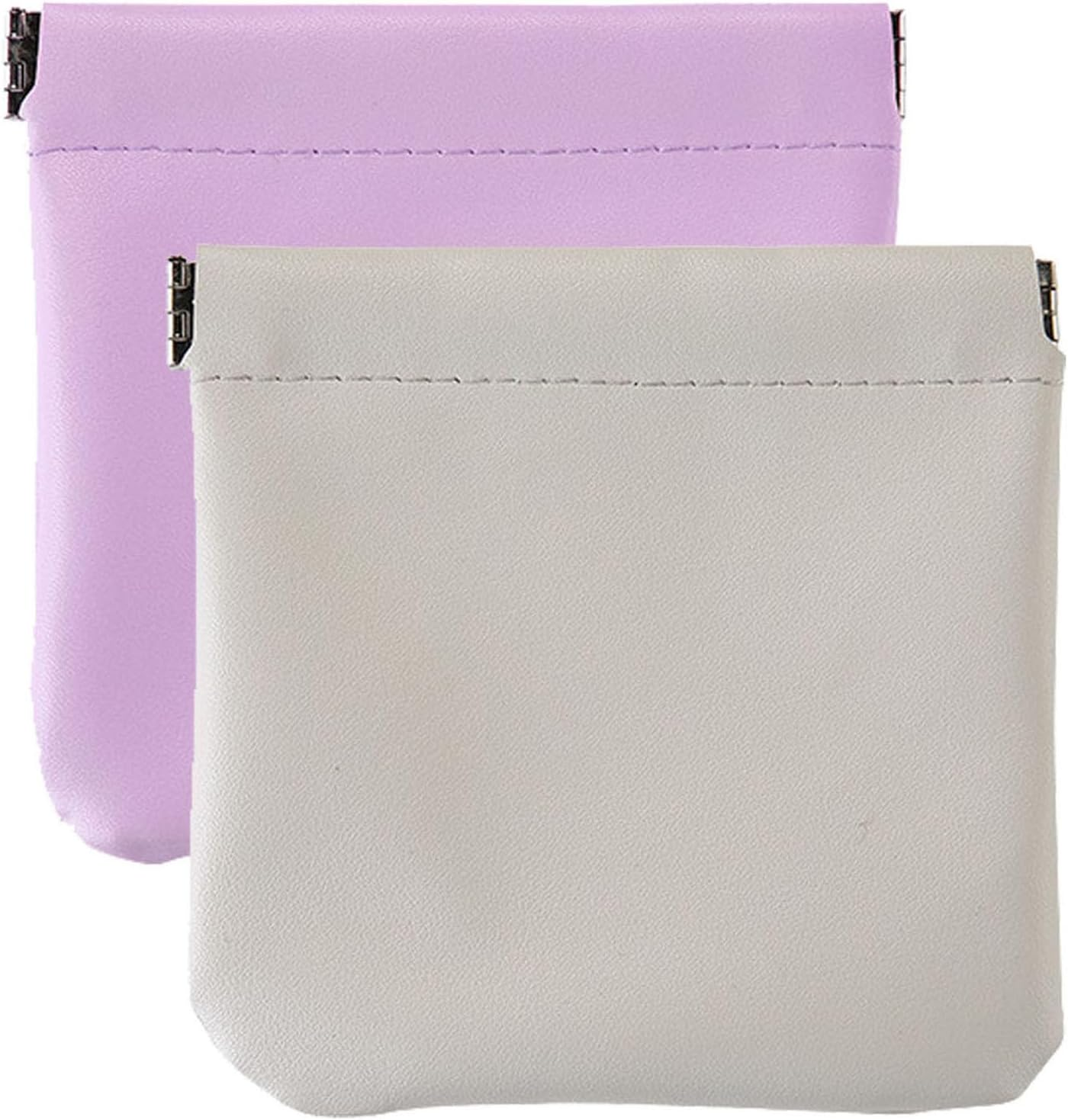 Pouchic - Personalized Snap Closure Leather Organizer Pouch, Pouchic No Zipper Self-Closing Pocket Cosmetic Bag, Pouchic Snap Closure Pouches, Portable Pocket Cosmetic Bag (H,Large)