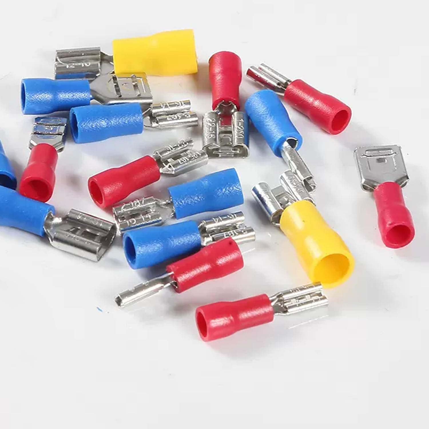 Yotsuba 280PCS Crimp Connectors, 2.8Mm 4.8Mm 6.3Mm Male and Female Spade Connector Kit, 15 Types Crimp Terminals Electrical Connectors, Electrical Terminals Includes Spade Ring Fork Wire Connectors image number 5