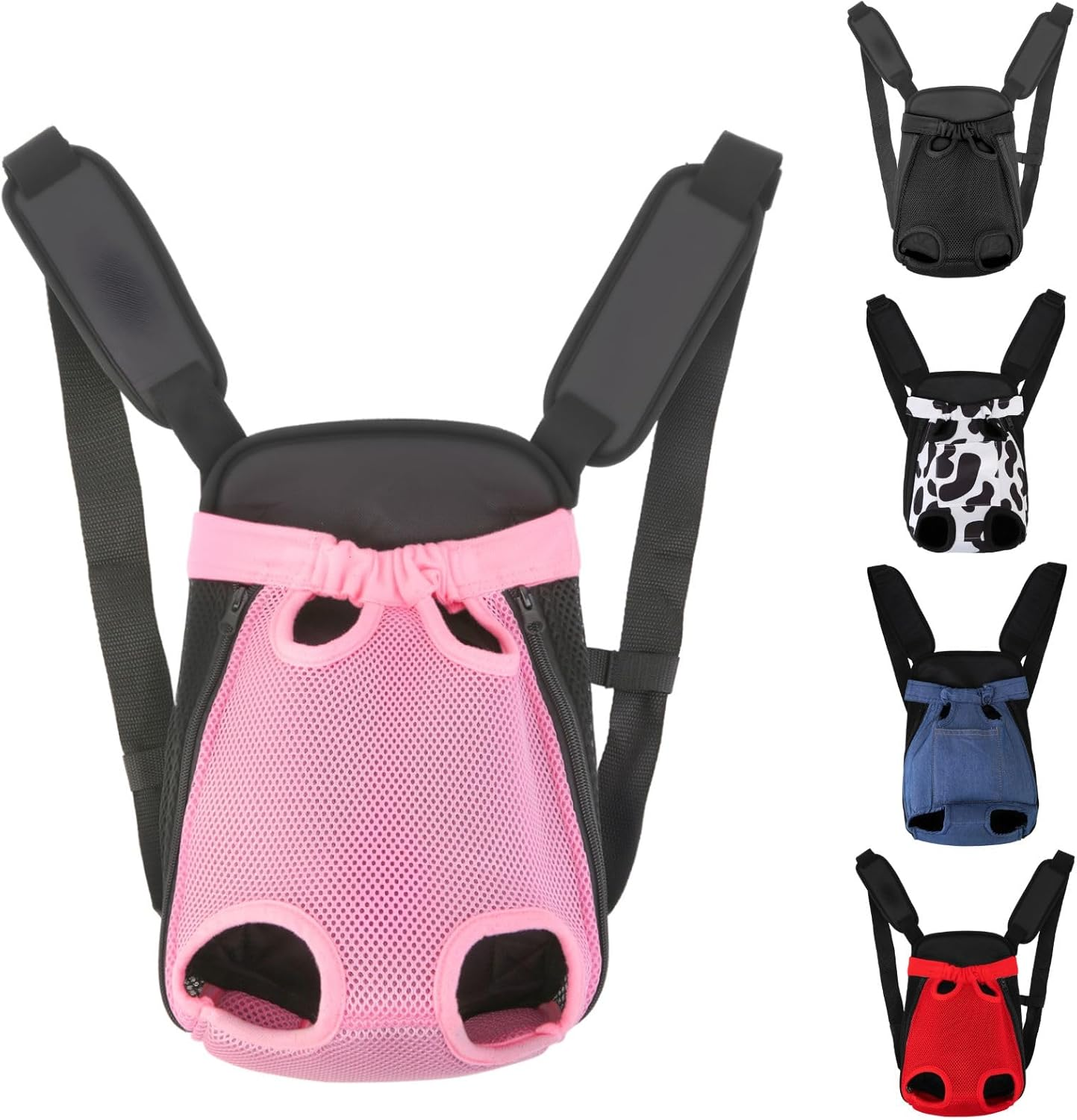 Inspack Dog Cat Backpack Carrier, Adjustable for Small Medium Dogs, Front Chest Pet Carriers, Puppy Sling, Holder Papoose for Cat Body【Small Size】