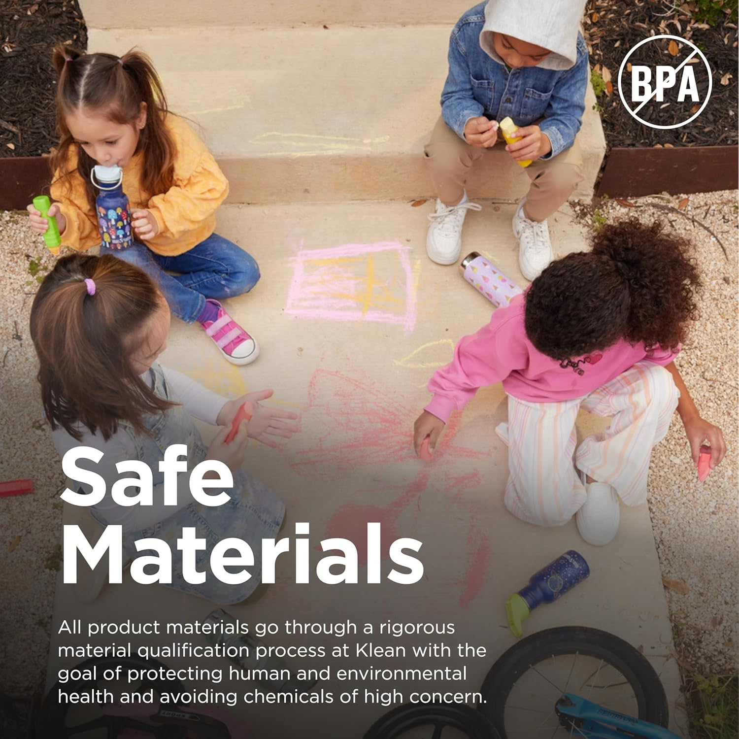 Klean Kanteen Classic Kid'S Water Bottle with Flip Seal Sport Cap Leaping Unicorns, 12 Oz (355 Ml) Capacity image number 4