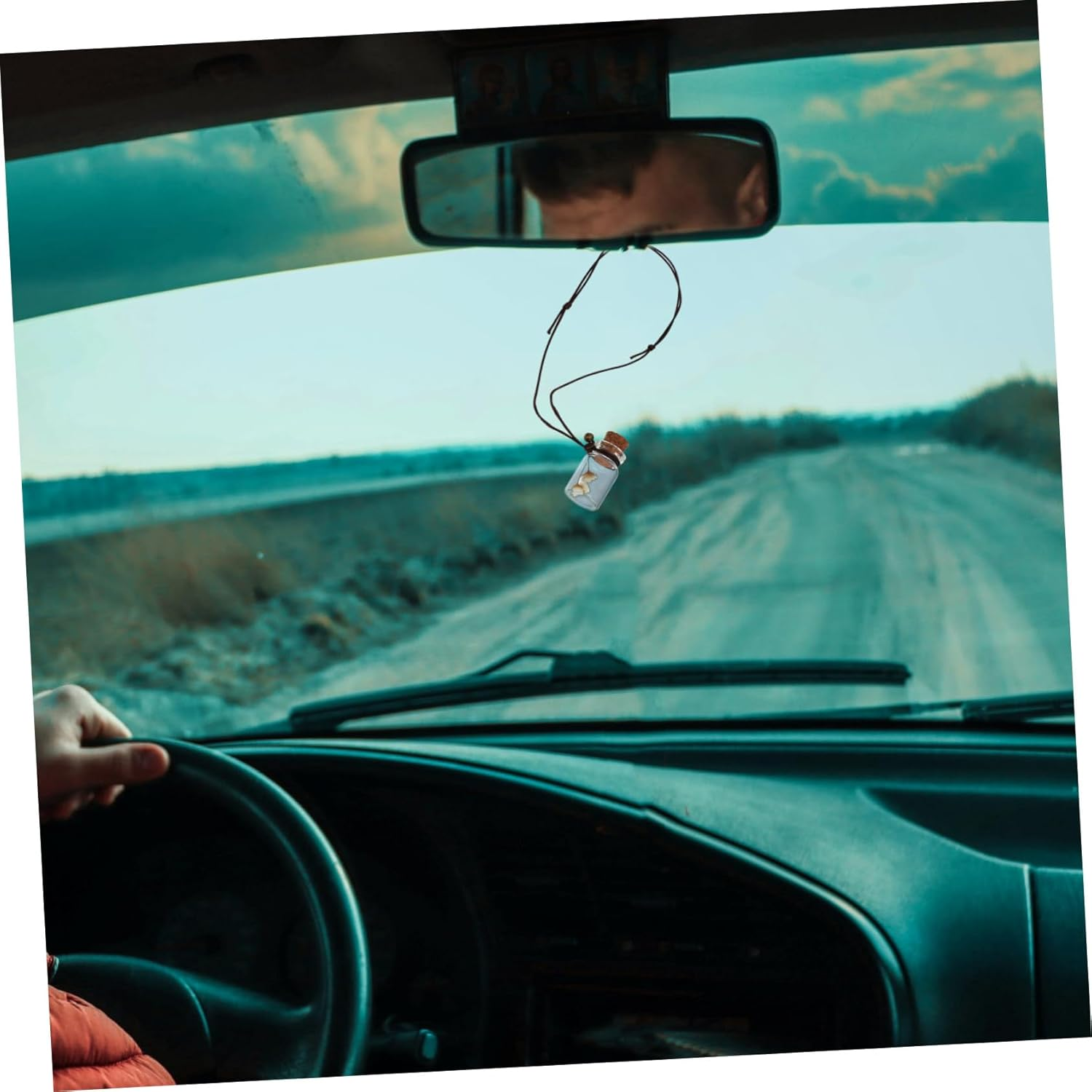 STOBAZA 4Pcs Empty Perfume Bottle Pendant Car Hanging Aromatherapy Bottle Diffuser Dry Flowers Daisy Essential Oil Diffuser for Car Home Office