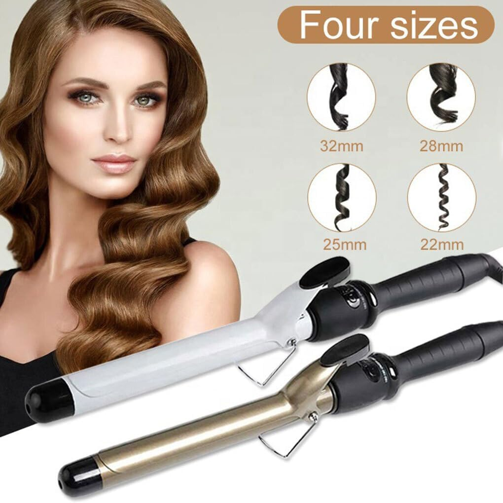 Portable Hair Curler Iron - Easy Operation for On-Go Styling Easy Control Styling Tools Professional Curling Ceramic, 22Mm
