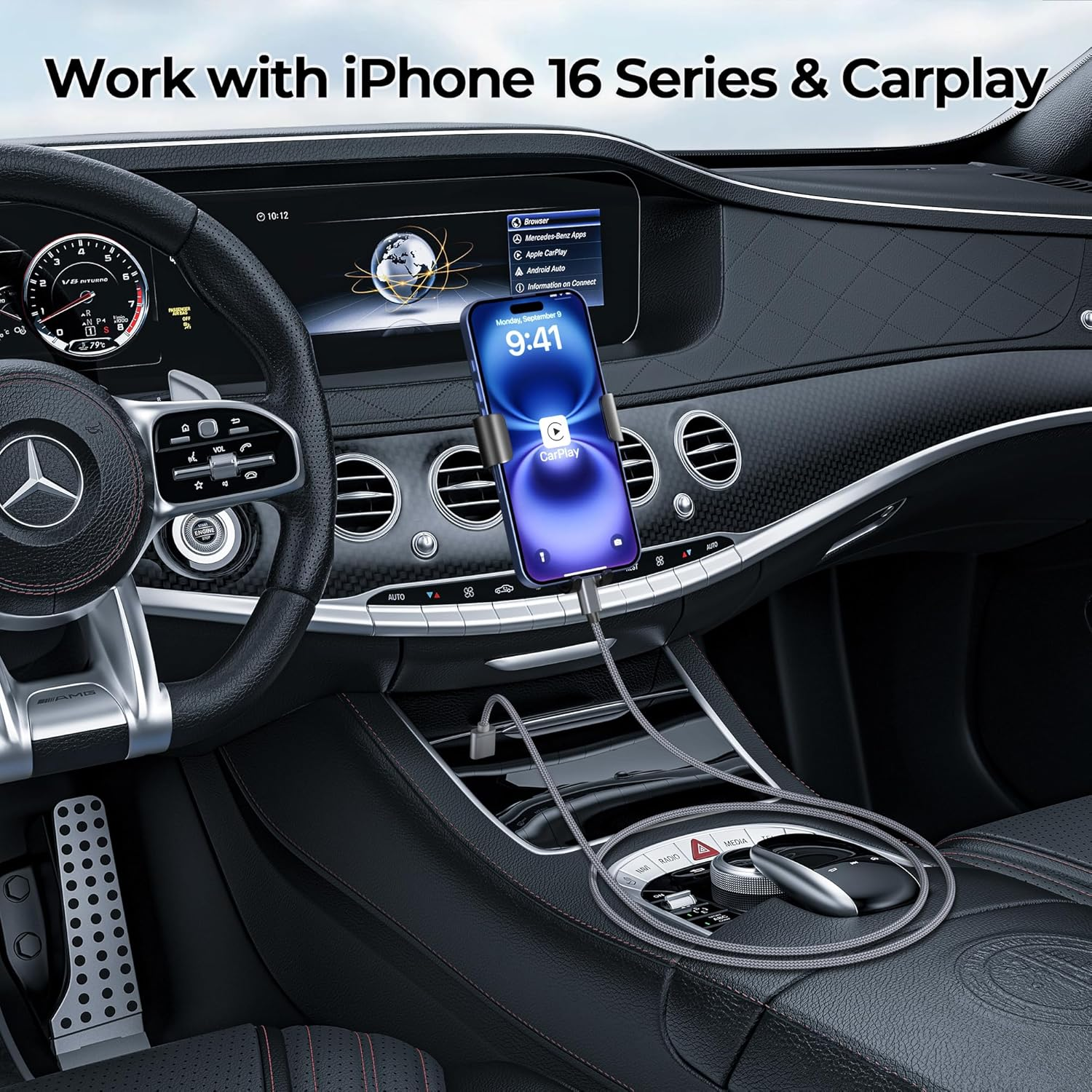 Basesailor for Iphone 17 16 Pro Charging Cable 3Pack 1/2/3M,USB to USB Type C Charger Cord for Apple 15 Max,Ipad 10 10Th,Mini 6 6Th 7 7Th,Air 4 4Th 5 5Th Generation,Samsung Galaxy S25 S24 Plus,Z Flip - Grey image number 3