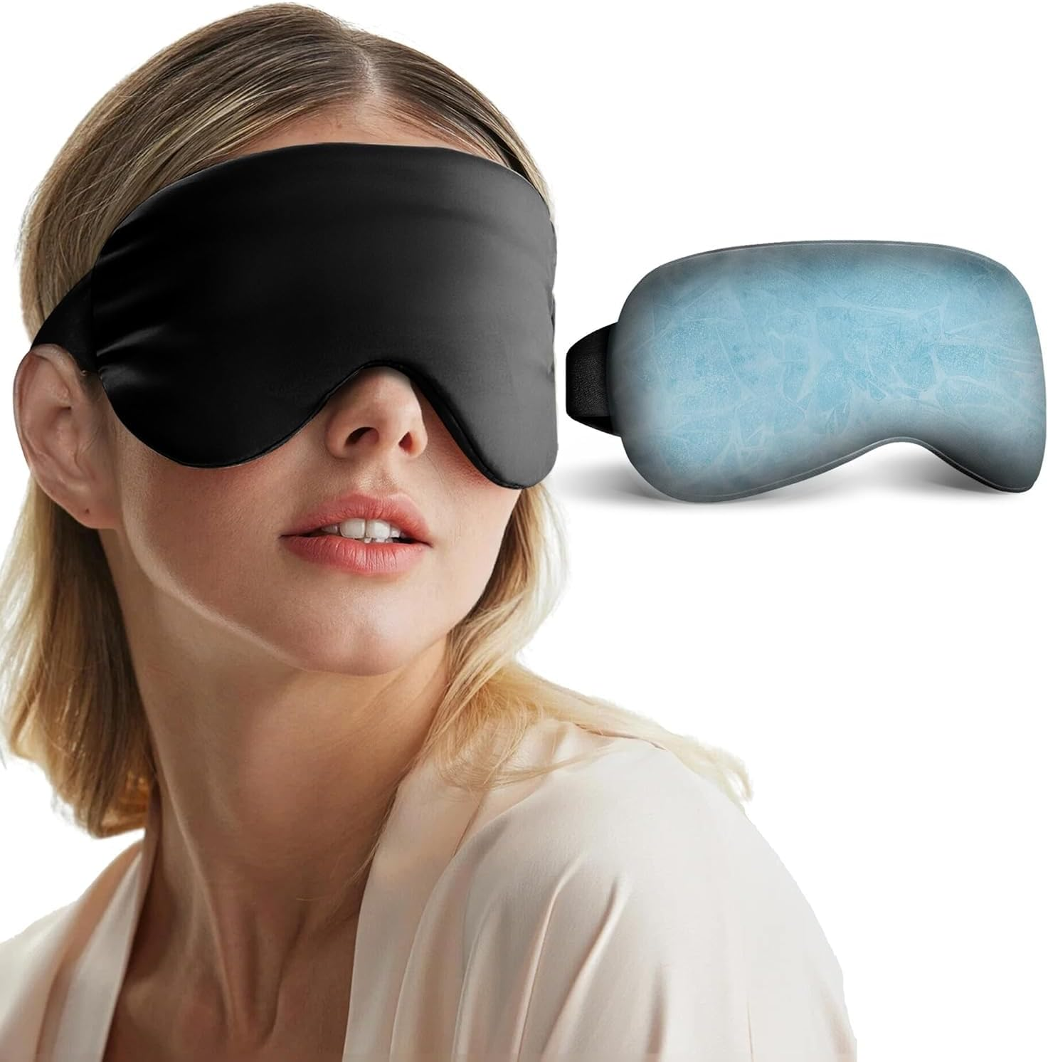 Cooling Eye Mask for Puffy Eyes, Cold Eye Mask Eye Ice Pack for after Eyes Surgery, Tension Stress Relief, Itchy Eyes, Headaches, Dark Circles - Purple