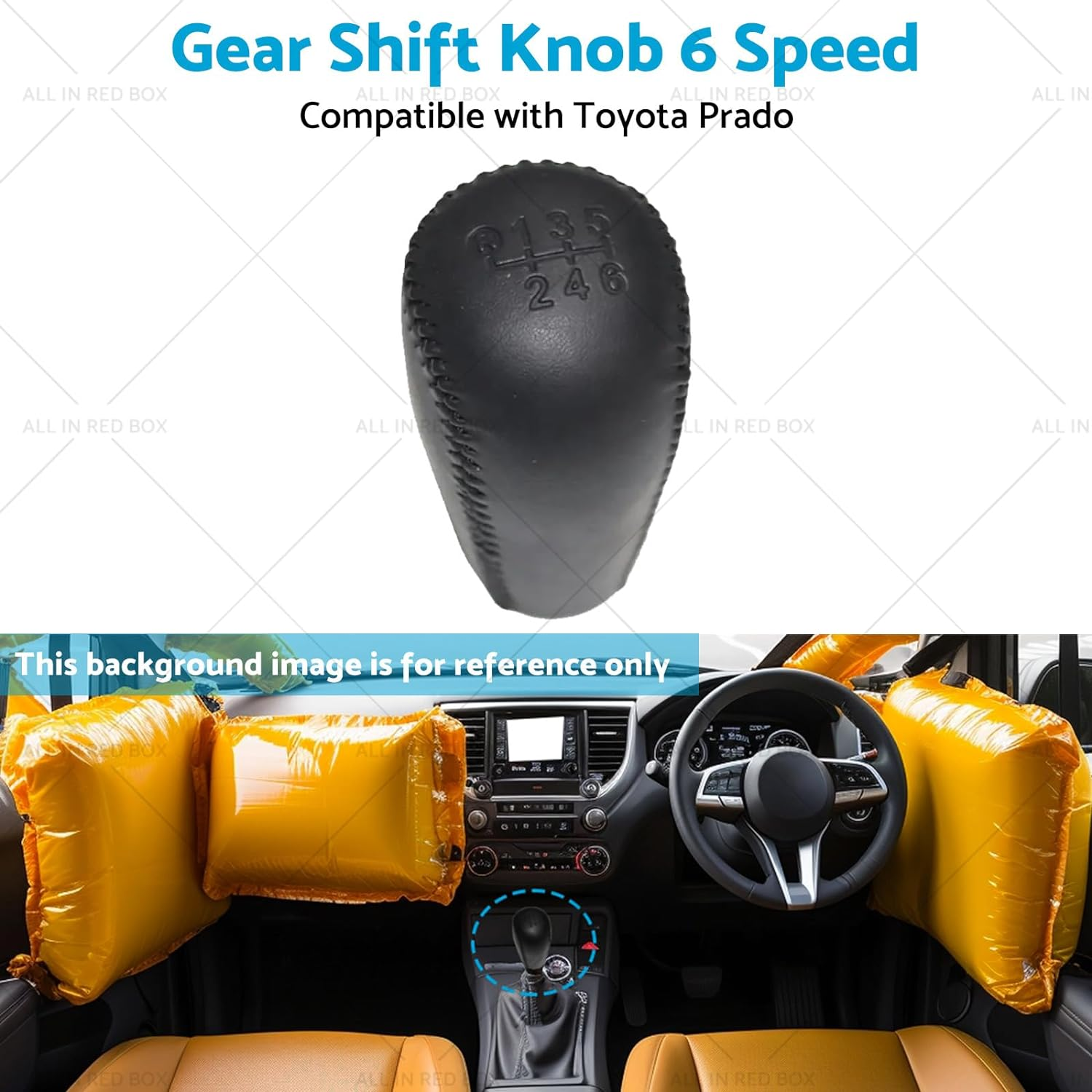 KAKA AUTO PARTS 6-Speed Gear Shift Knob Suitable for Toyota Prado 120 150 Series GDJ GRJ 2009-17 image number 4