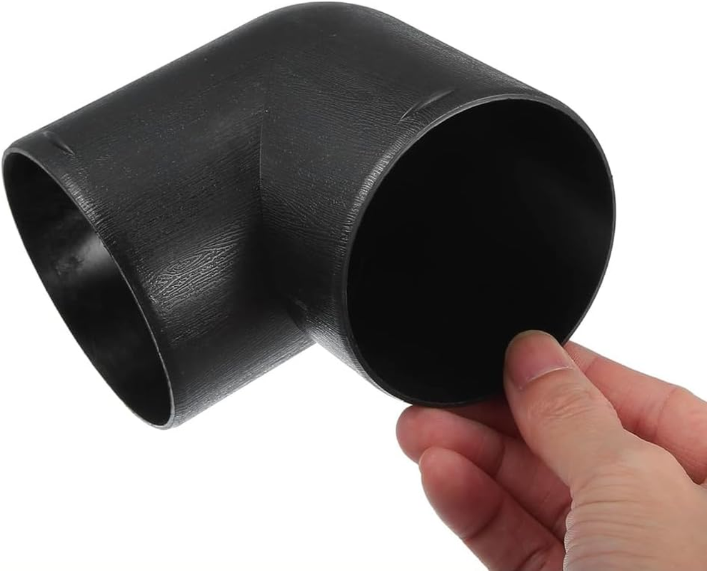 XINYUICEAN 2Pcs Car Air Diesel Heater Duct Car Heater Warm Air Ducting Pipe Elbow Outlet Connector 2.95'' 75Mm OD Black image number 3