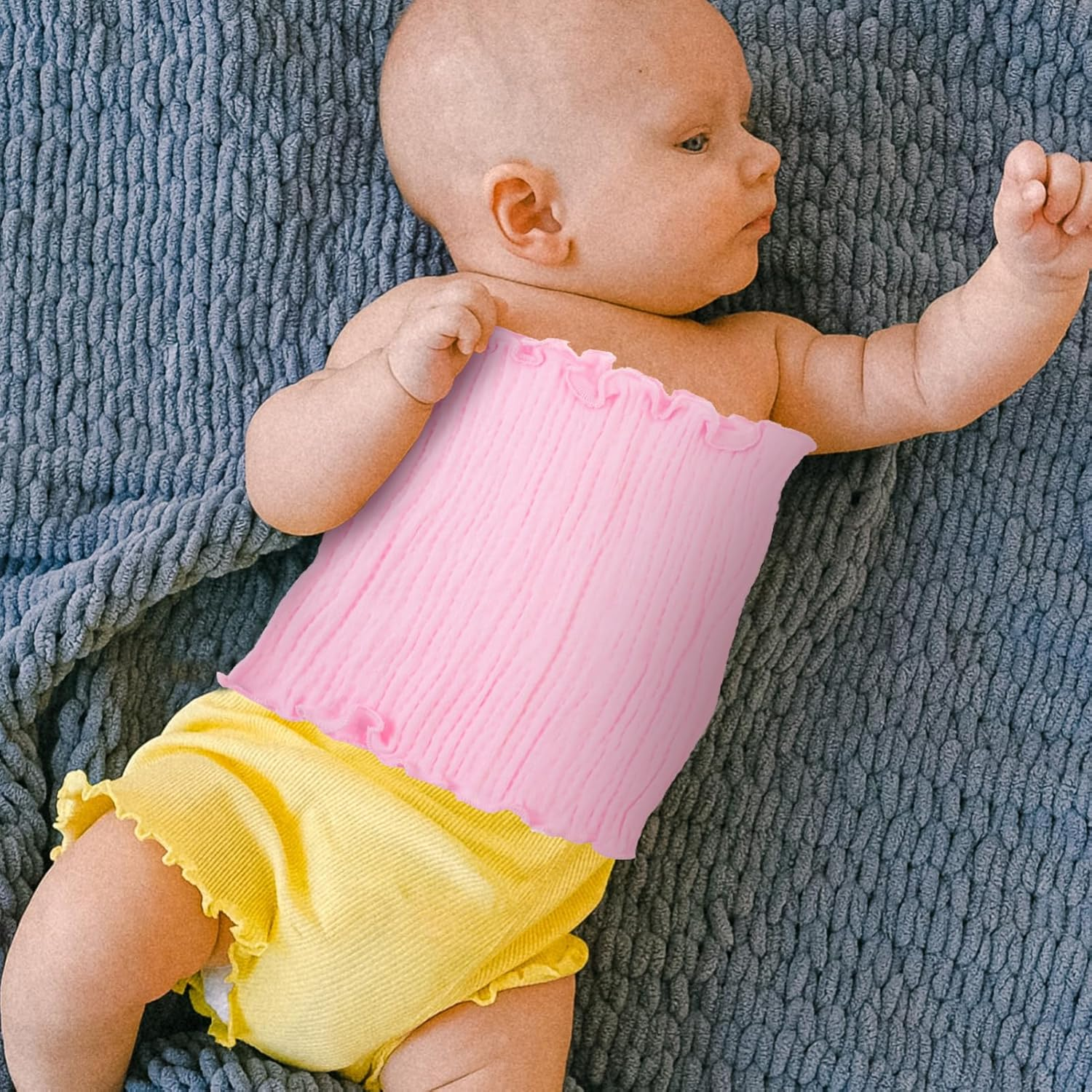 ERINGOGO 3Pcs Toddler and Infant Bellyband Protective Bands Breathable Elastic Warm Navel Belts for Newborns Multi-Color Baby Abdominal Wraps image number 4