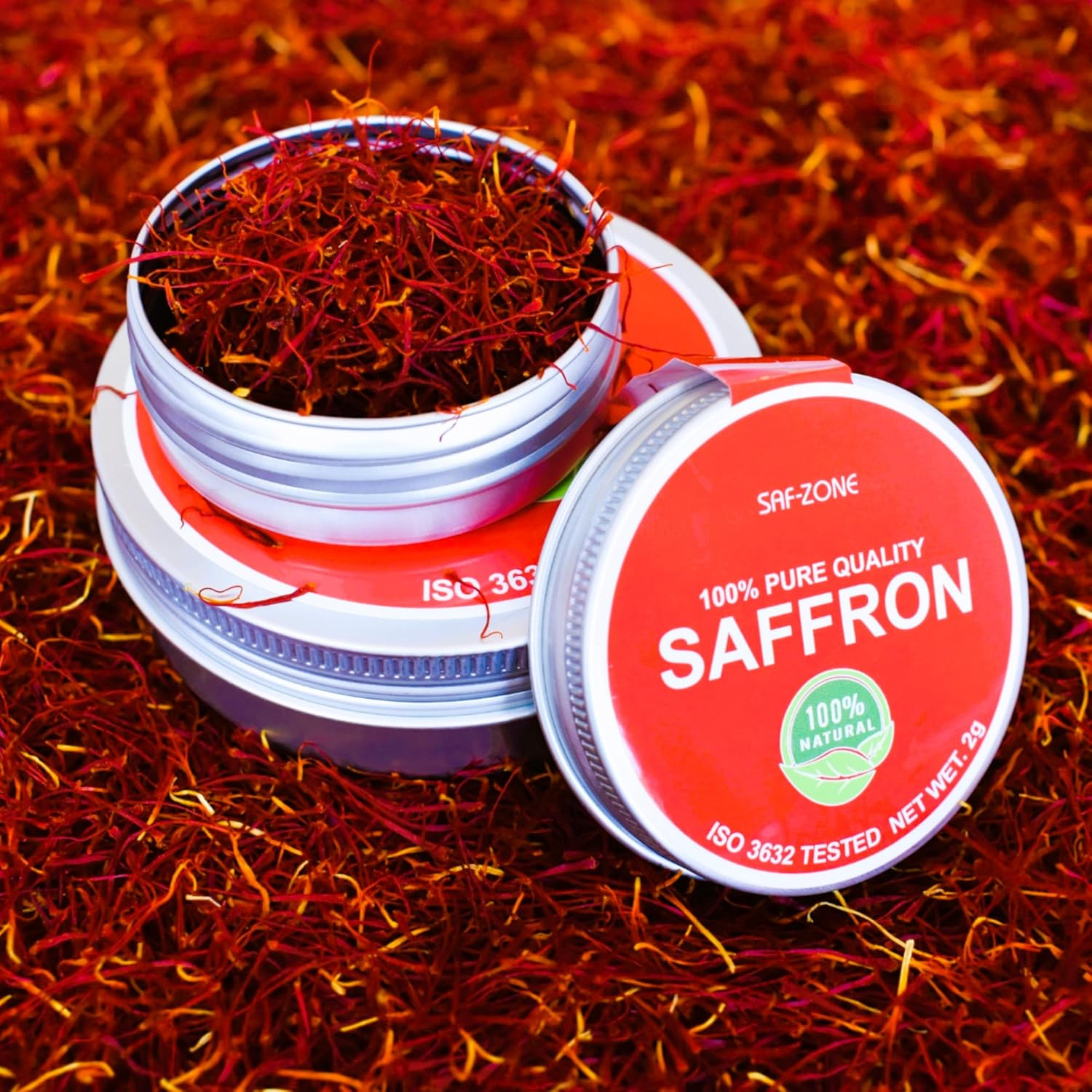 5Gr Saf-Zone Saffron 100% Pure Threads, Hand Picked Saffron, Natural Grade 300+ (5 Grams) image number 1