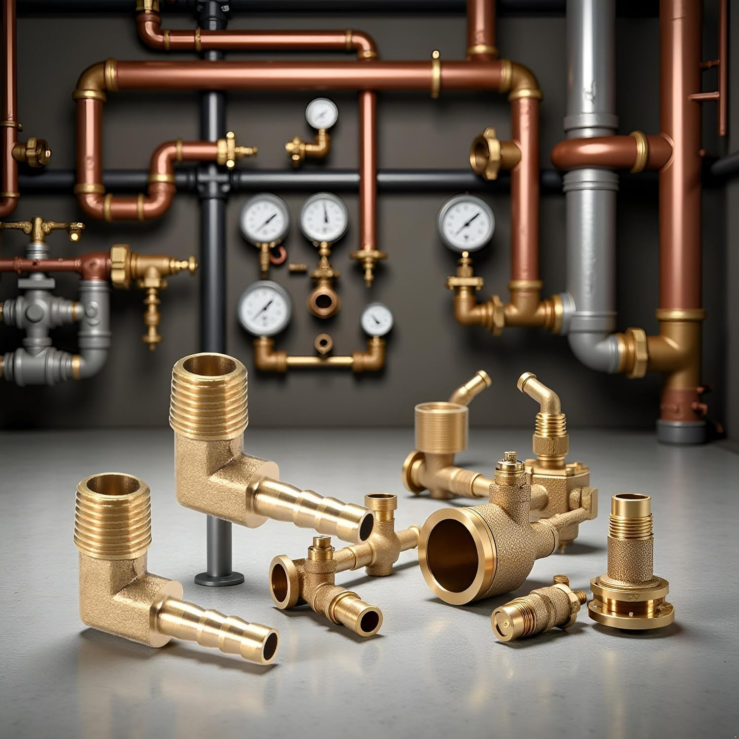 2Pcs Brass Hose Barbed Elbow Fitting 90 Degree Elbow 1/4" Hose Barb to 1/4" NPT Male Pipe Water/Fuel/Air Barbed Hose Fittings image number 3