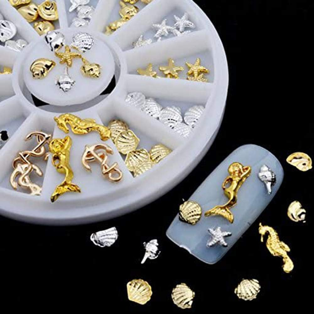 1 Set 3D Design Nail Art Rhinestone Decorations Diy Manicure Tools Sets Sea Shell Starfish Style