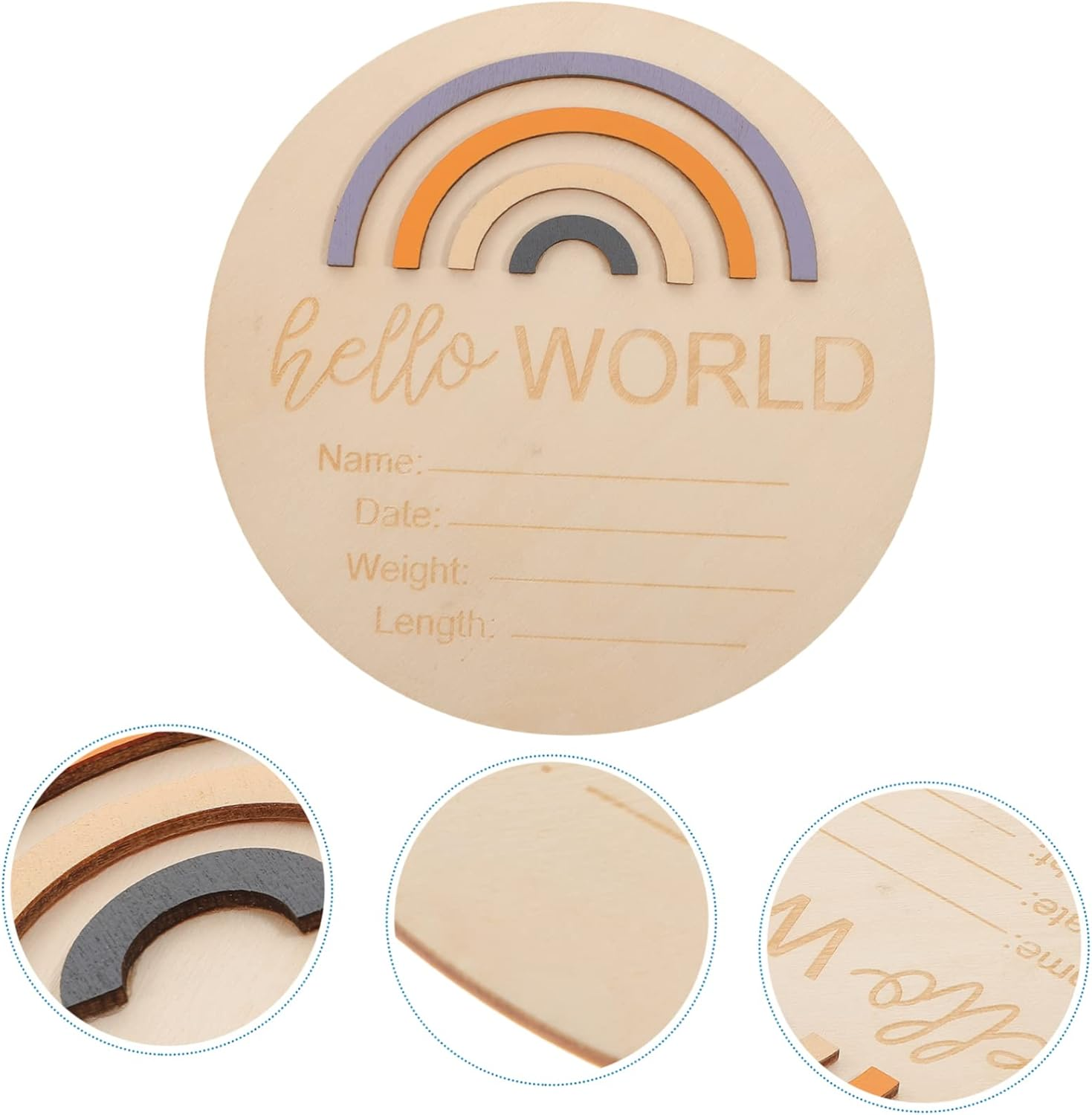 Wooden Month Card Milestone Sign for Nursery Girl Personalised Months Signs Photo Prop image number 4