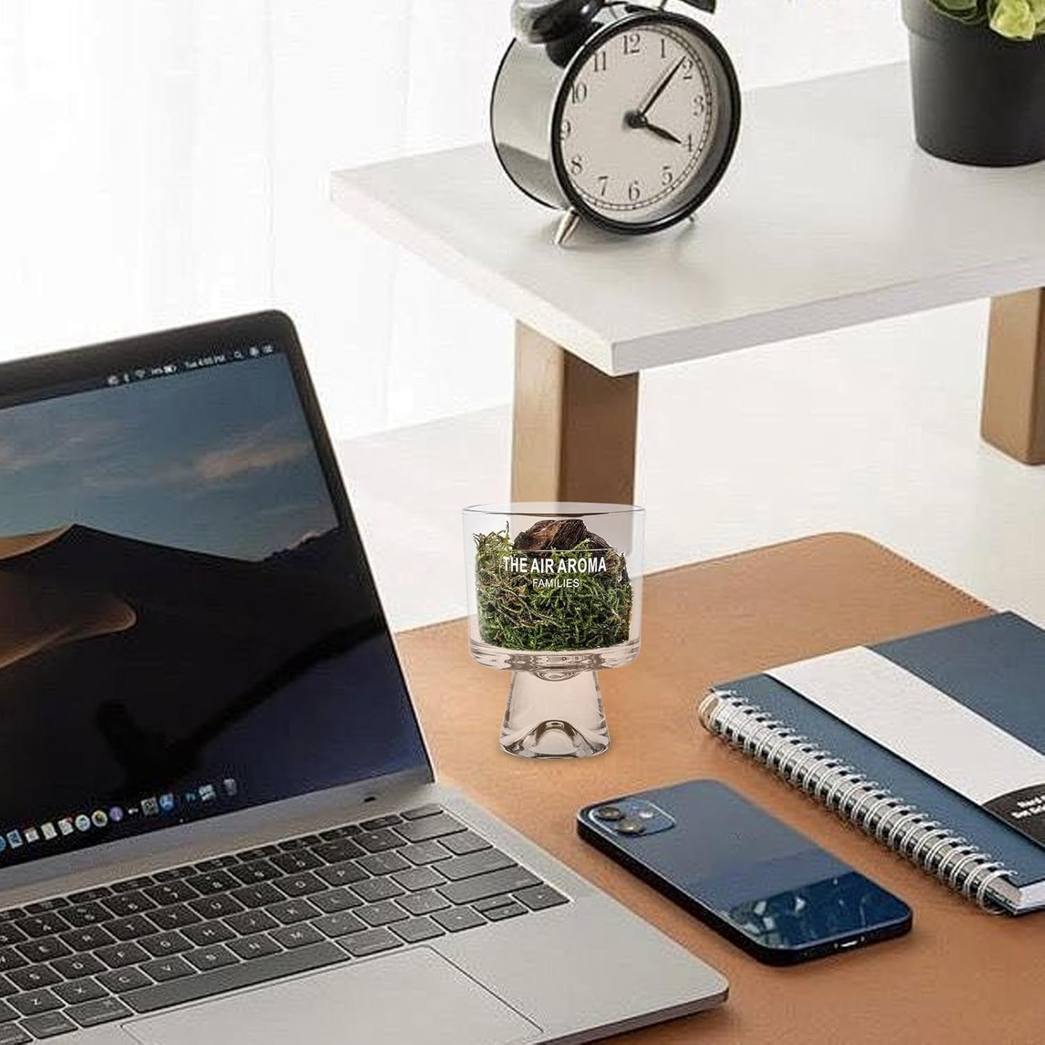 Plant Diffuser | Pine Moss Passive Diffuser Oil Set,Home Fragrance Diffuser, Long-Lasting Decorative Oil Diffuser for Decorating at Home, Workplace or Car image number 3