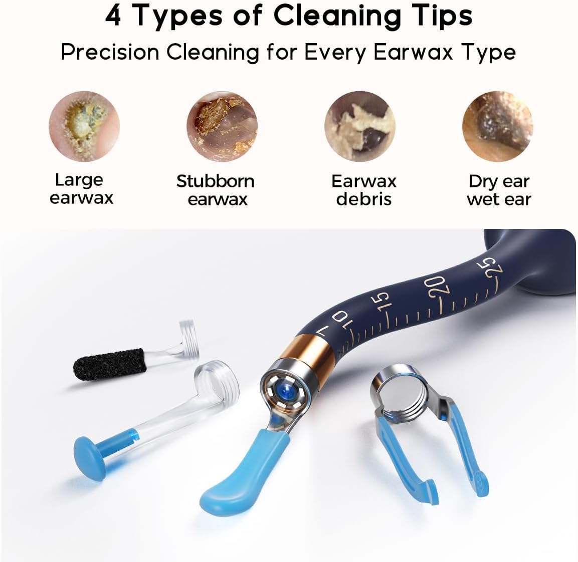 Bebird Original Earsight plus Ear Cleaner Replacement Tips - Ear Wax Removal Attachments - Earpick Accessories - Ear Camera Tips Kit Designed Only for R37R/D39R/B31R/R1MAX image number 2