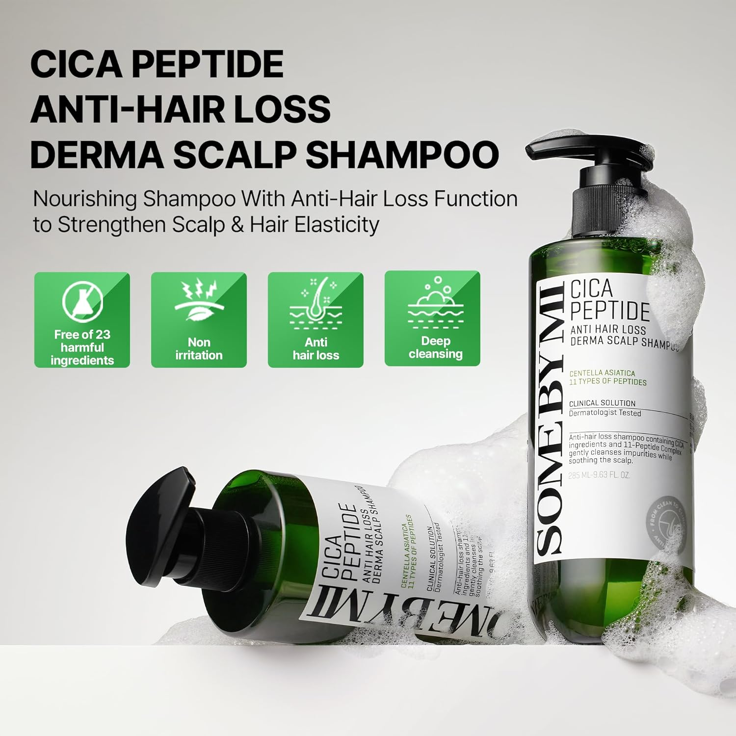Some by Mi Cica Peptide anti Hair Loss Derma Scalp Shampoo 285 Ml image number 5
