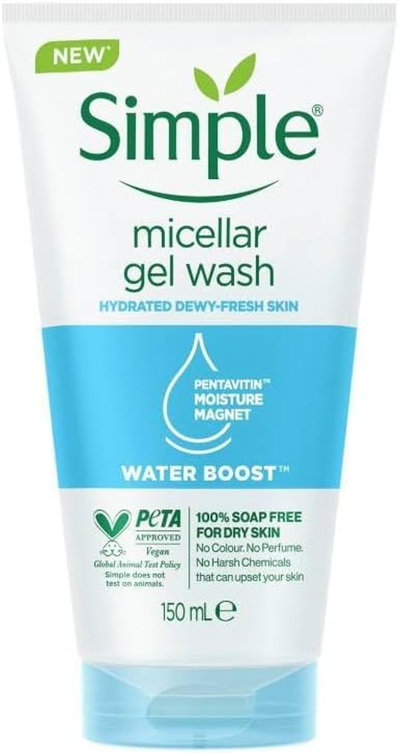 Simple Water Boost Micellar Facial Gel Wash, 148Ml image number 5