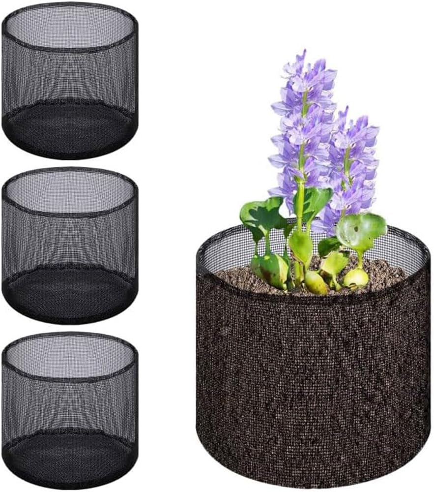 Aquatic Pond Planting Bags &ndash; Reusable Mesh Plant Pots for Water Gardens, Lily & Bog Plants, Breathable Floating Planter Basket for Indoor, Balcony & Backyard Ponds image number 1