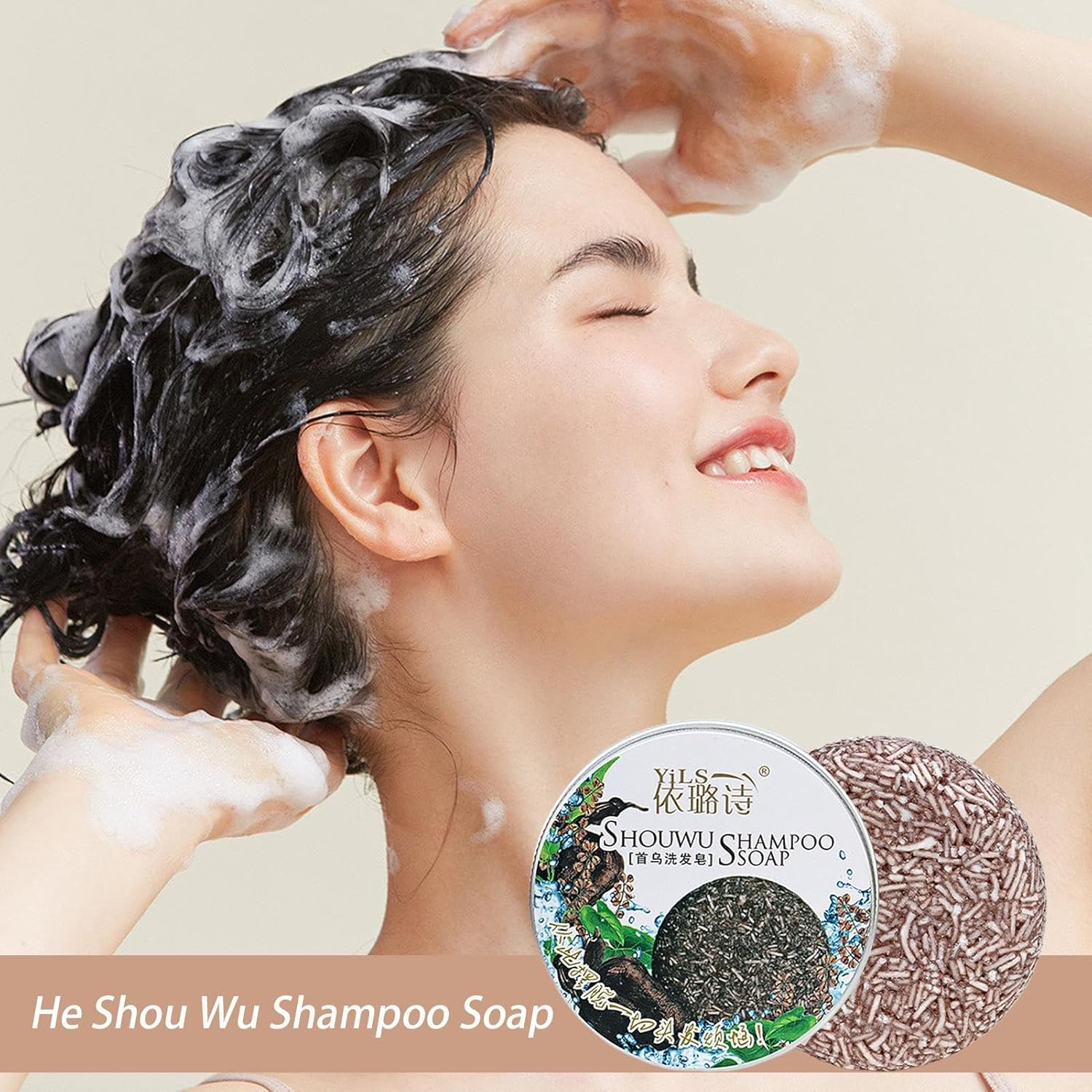 Soap Hair Growth - Natural Grey Hair Soap Bar,Nourishing Soap Bar, Moisturizing Solid Shampoo Restore Natural Hair Color Helves image number 2