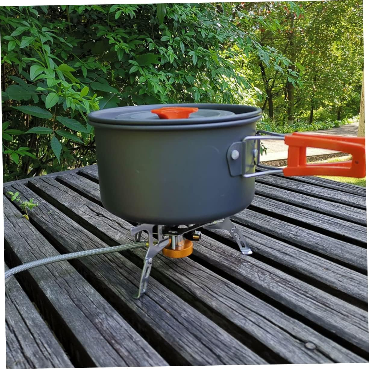 Portable Pot Camping Pots Cookware Cutlery Tool Cooker for Outdoor Activities