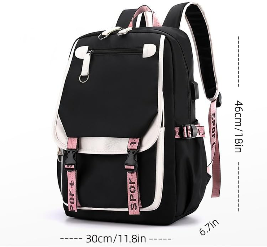 AII Lover Anime Backpack with USB Port,17In Cartoon Laptop Backpack Shoulder School Book Bag Students Backpack. - A image number 5