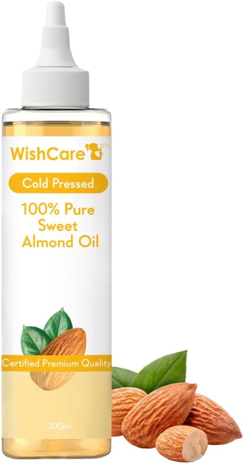 Wishcare&reg; Pure Cold Pressed Sweet Almond Oil for Hair Growth and Glowing Skin & Face - 200Ml image number 1