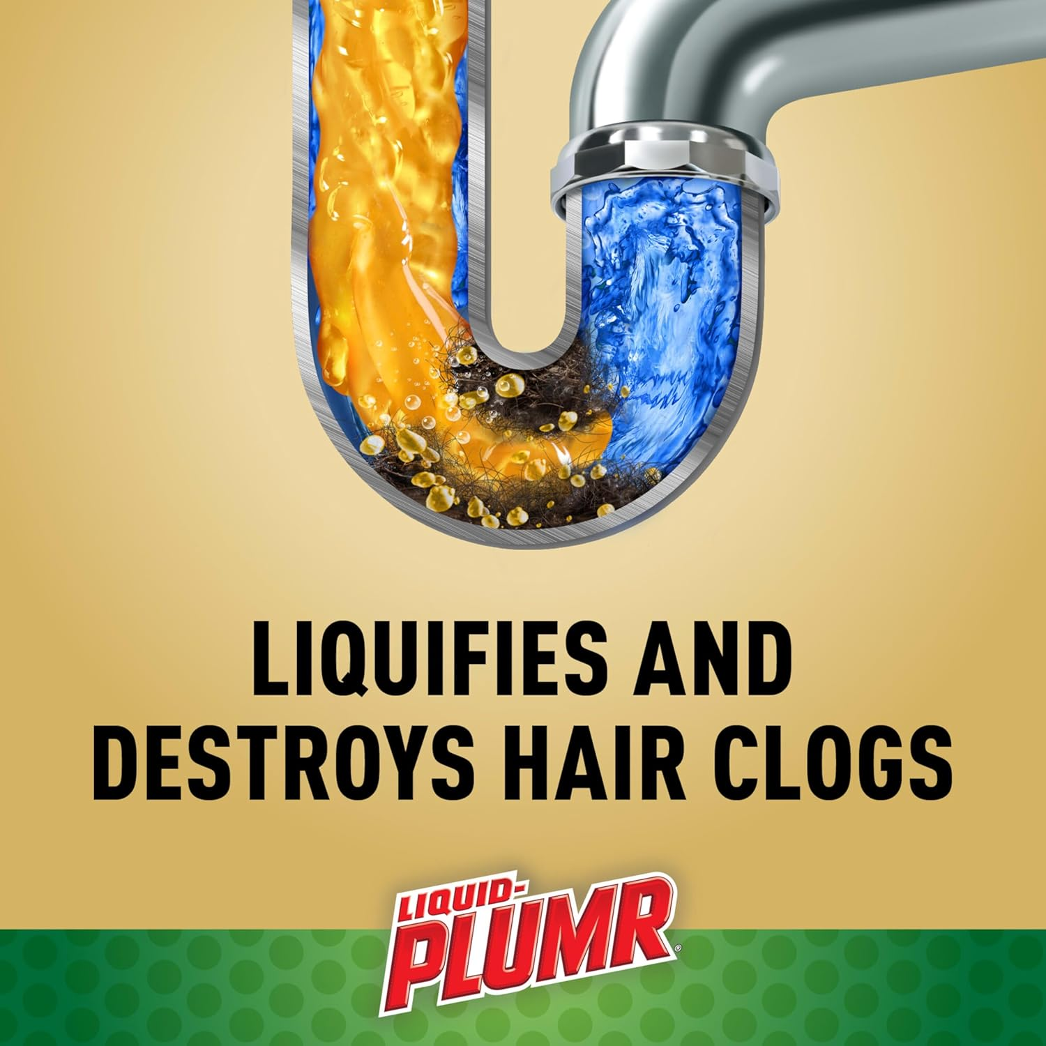 Liquid-Plumr Pro-Strength Drain Clog Destroyer plus Hair Clog Eliminator, Safe on All Pipes, 473Ml image number 5
