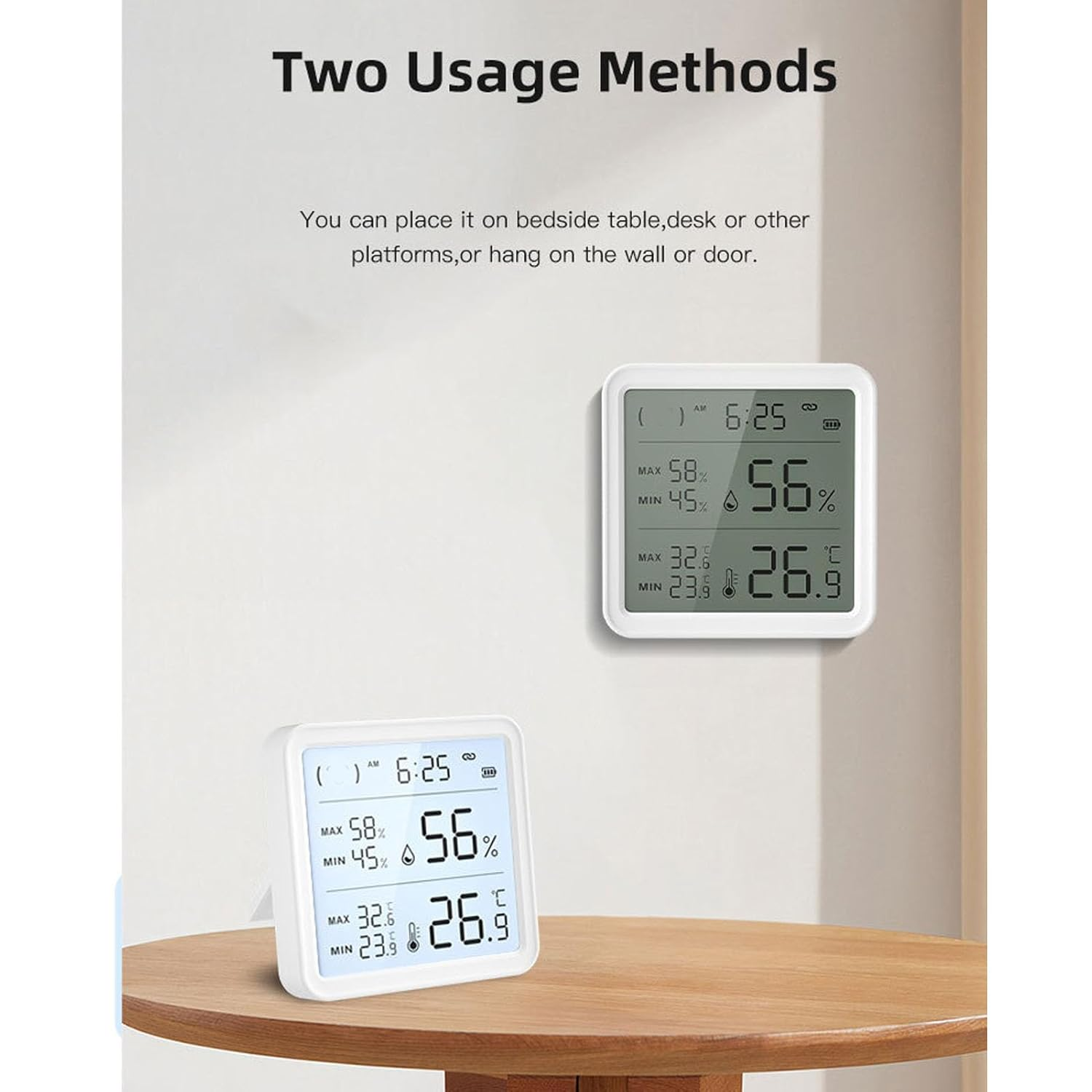 Haofy Adjustable MODI Wifi MODI Thermometer Hygrometer with Low Voltage Detection Time Battery Duration for a Home Office image number 5