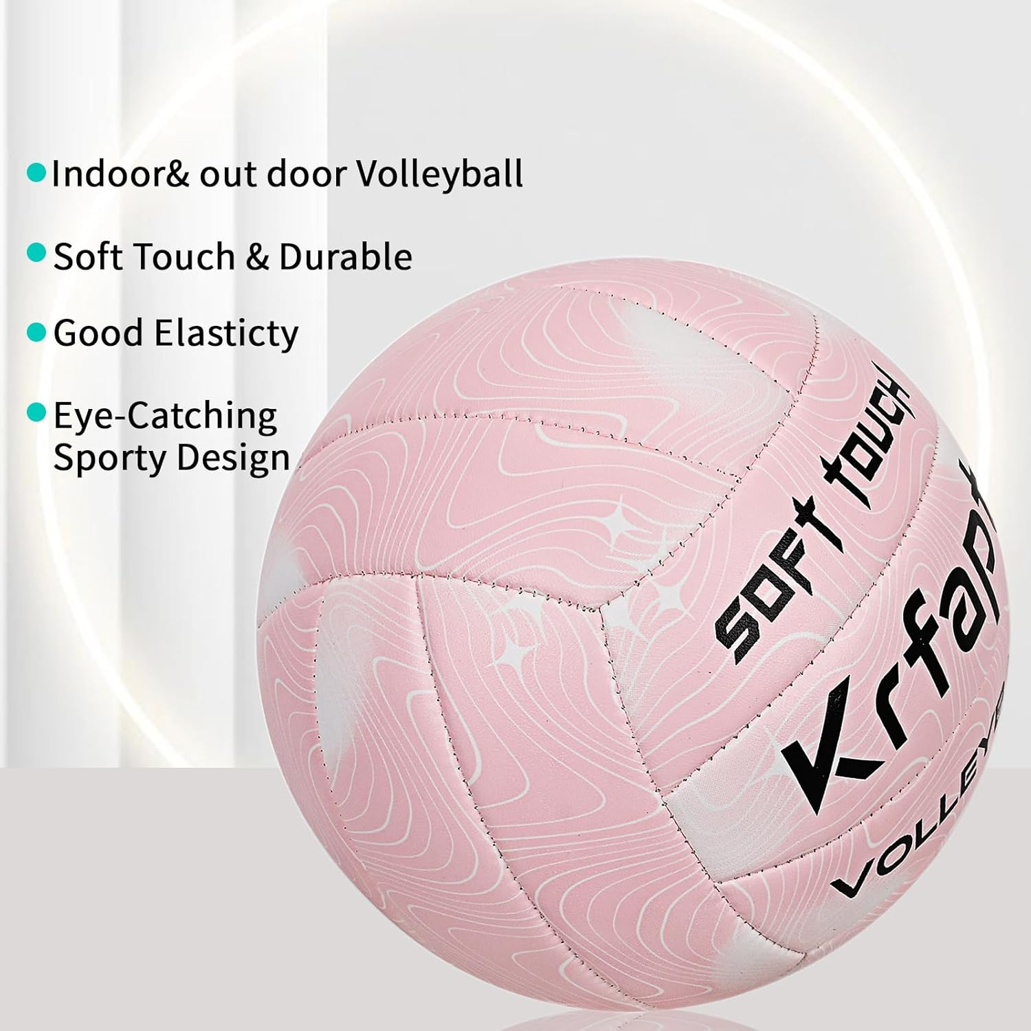 Krfapt Volleyball Beach Volleyballs Official Size 5, Touch Volley Ball Training for Outdoor Indoor Play - Purple image number 2