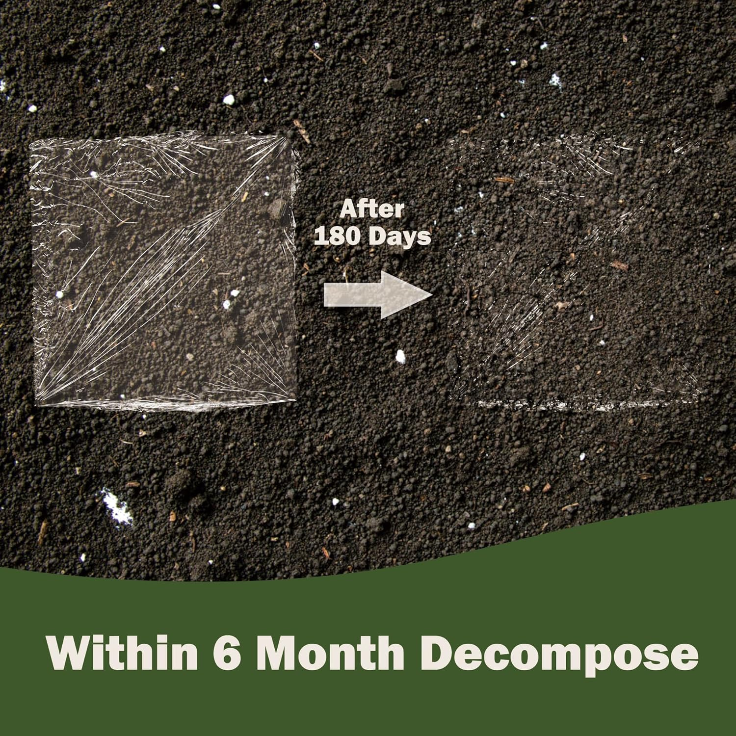 Cling Wrap Compostable Food Wrap Film with Slide Cutter 30Cm Wide 61M Long for Kitchen ASTM 6400 Certified Clear image number 4