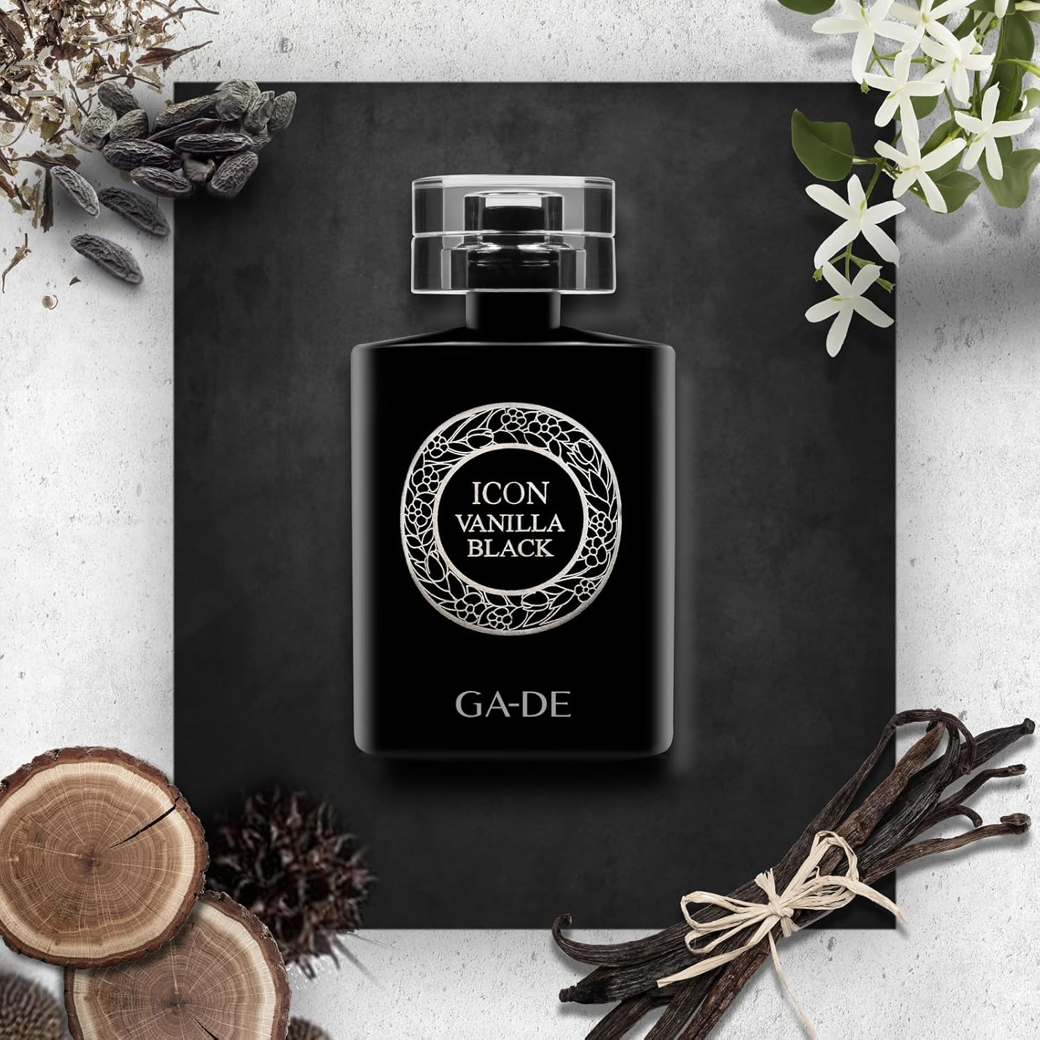 GA-DE Icon Vanilla Black - EDP Spray Perfume for Women - Warm, Smoky - Vanilla Notes, Spiced Accords of Amber, Sandalwood - Exotic Fruits - 3.4 Oz image number 1