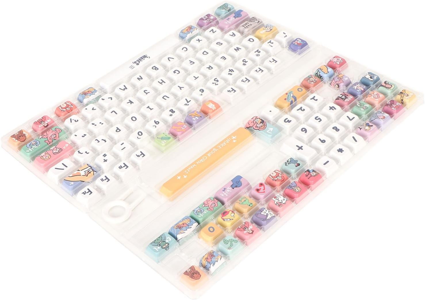 PBT Custom Keycaps for Mechanical Keyboards, XDA like Height, Ergonomic Design, Oil Resistant Coating, Cartoon Cute image number 4